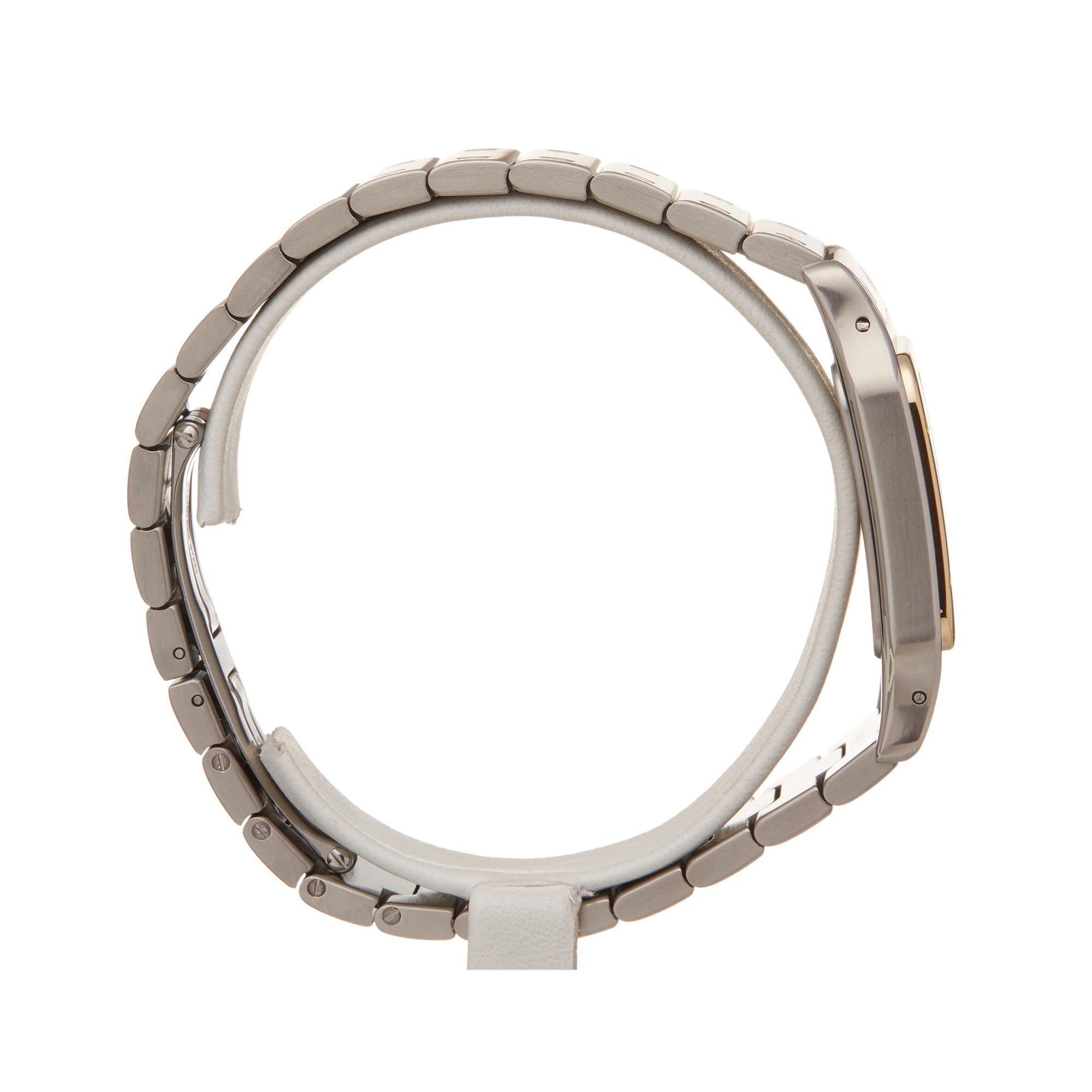 Cartier Santos Stainless Steel And 18k Yellow Gold 1566 Wristwatch In Excellent Condition In Bishops Stortford, Hertfordshire