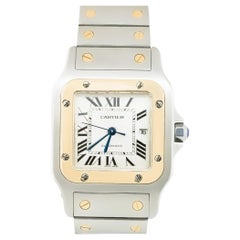 Cartier Santos Montre en acier inoxydable et or jaune