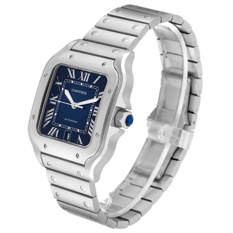 cartier santos blue dial