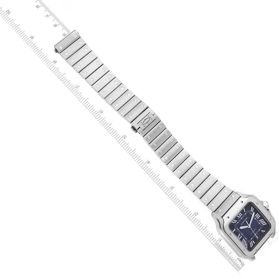 Cartier Santos Stainless Steel Blue Dial Mens Watch WSSA0030 Card 1