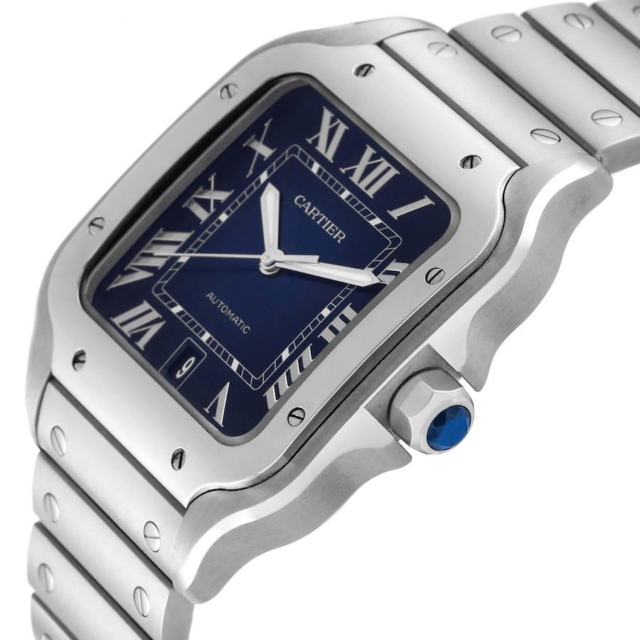 montre cartier santos bleu