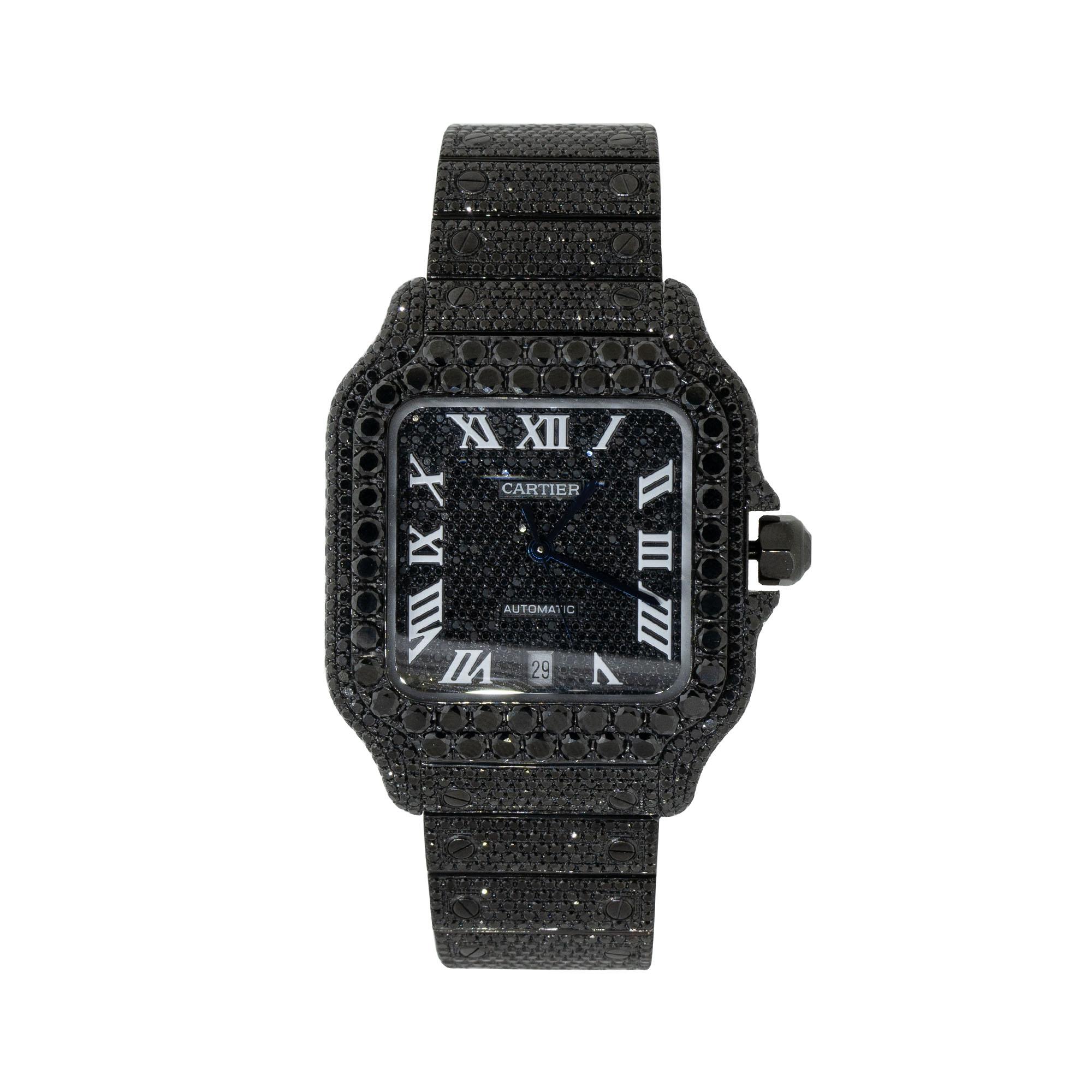 montre cartier diamant homme