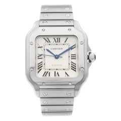 Cartier Santos Stainless Steel Silver Dial Automatic Men's Watch WSSA0010