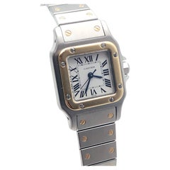 Cartier Santos Steel and 18k Self Winding Ladies Wrist Watch