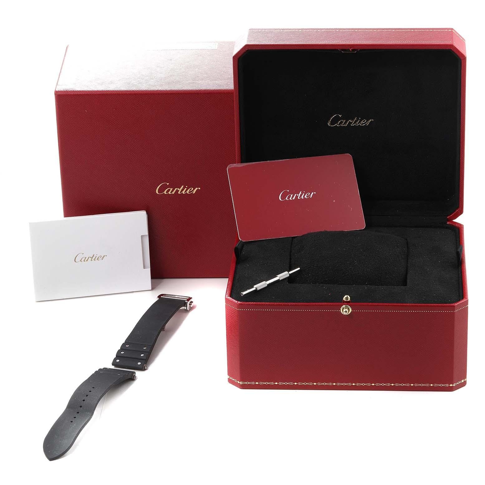 Cartier Santos Acciaio DLC Quadrante Grigio Orologio Uomo WSSA0037 Box Cardc 3