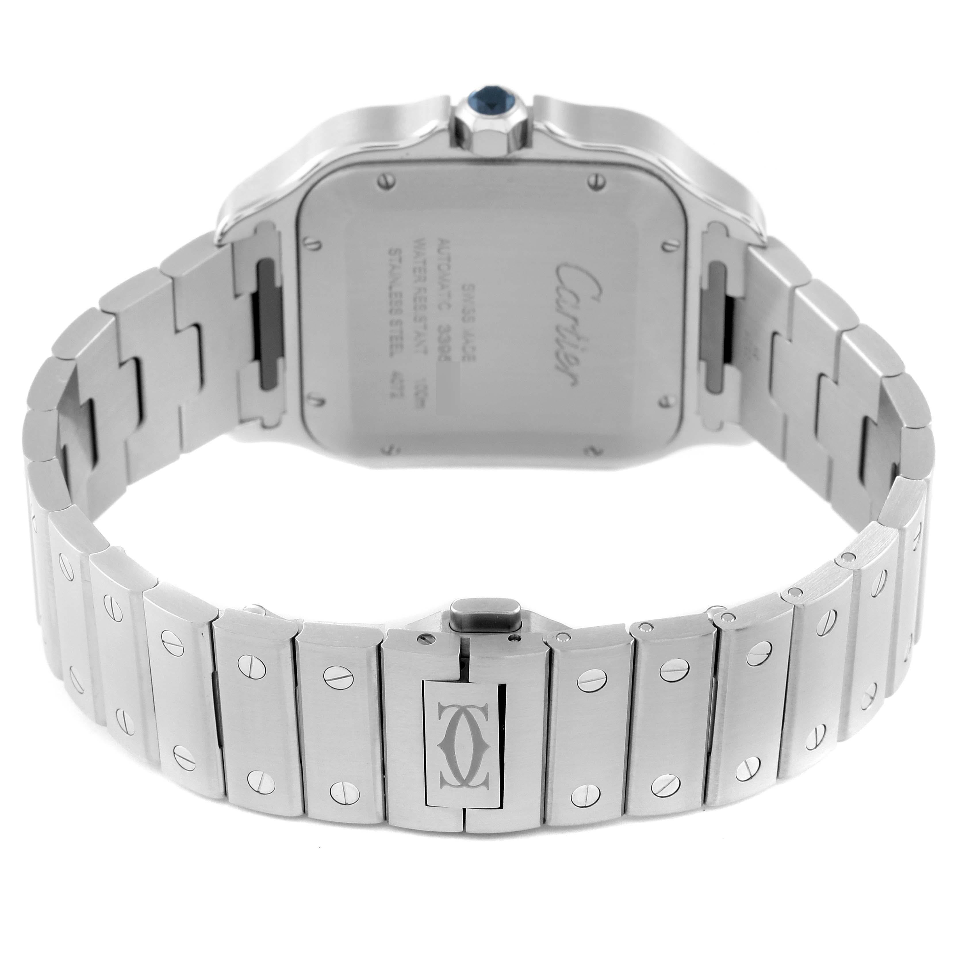 Donna Cartier Santos Acciaio DLC Quadrante Grigio Orologio Uomo WSSA0037 Box Cardc
