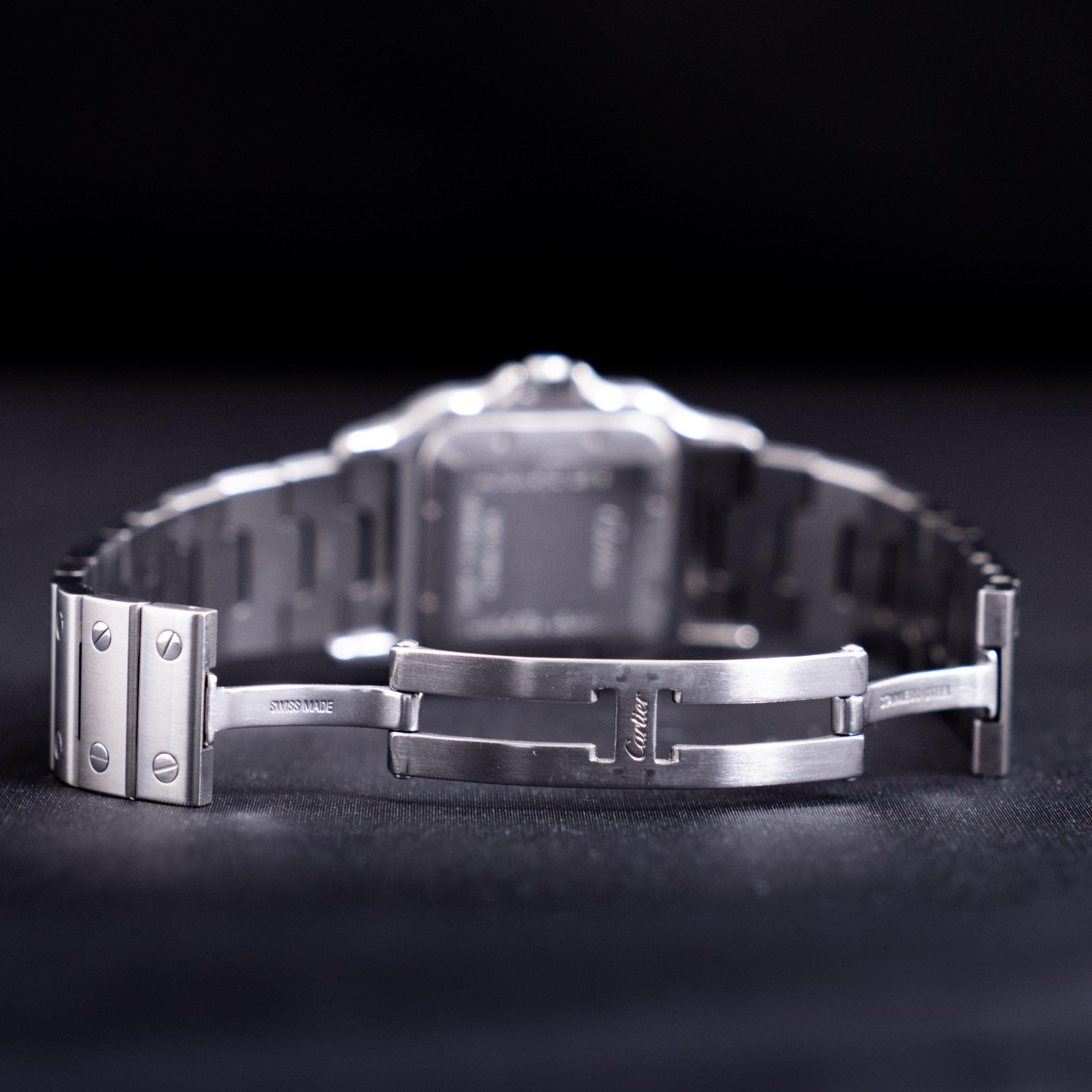Cartier Santos Steel Galbée Grey Dial Limited Edition 2319 Automatic w/Paper2002 For Sale 2