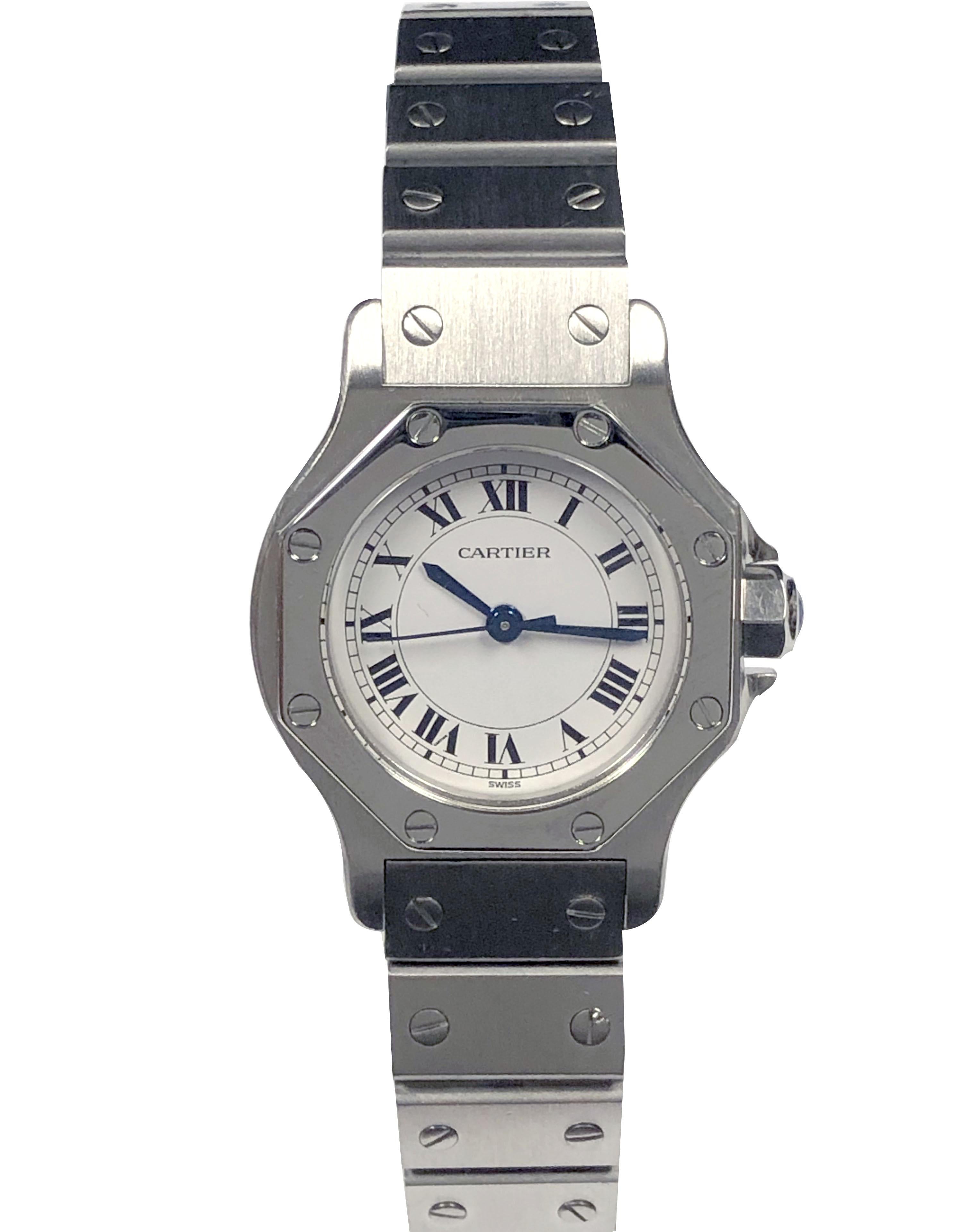 Cartier Santos Steel Ladies Automatic Wrist Watch 1