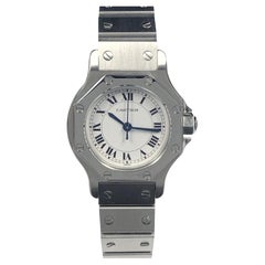 Cartier Santos Montre-bracelet automatique en acier pour femmes