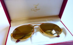 CARTIER SANTOS Sunglasses, CARTIER C decor 58/18 with Original Packaging