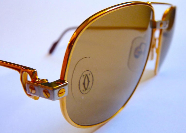 CARTIER SANTOS Sunglasses, CARTIER C decor 58/18 with  display picture 1
