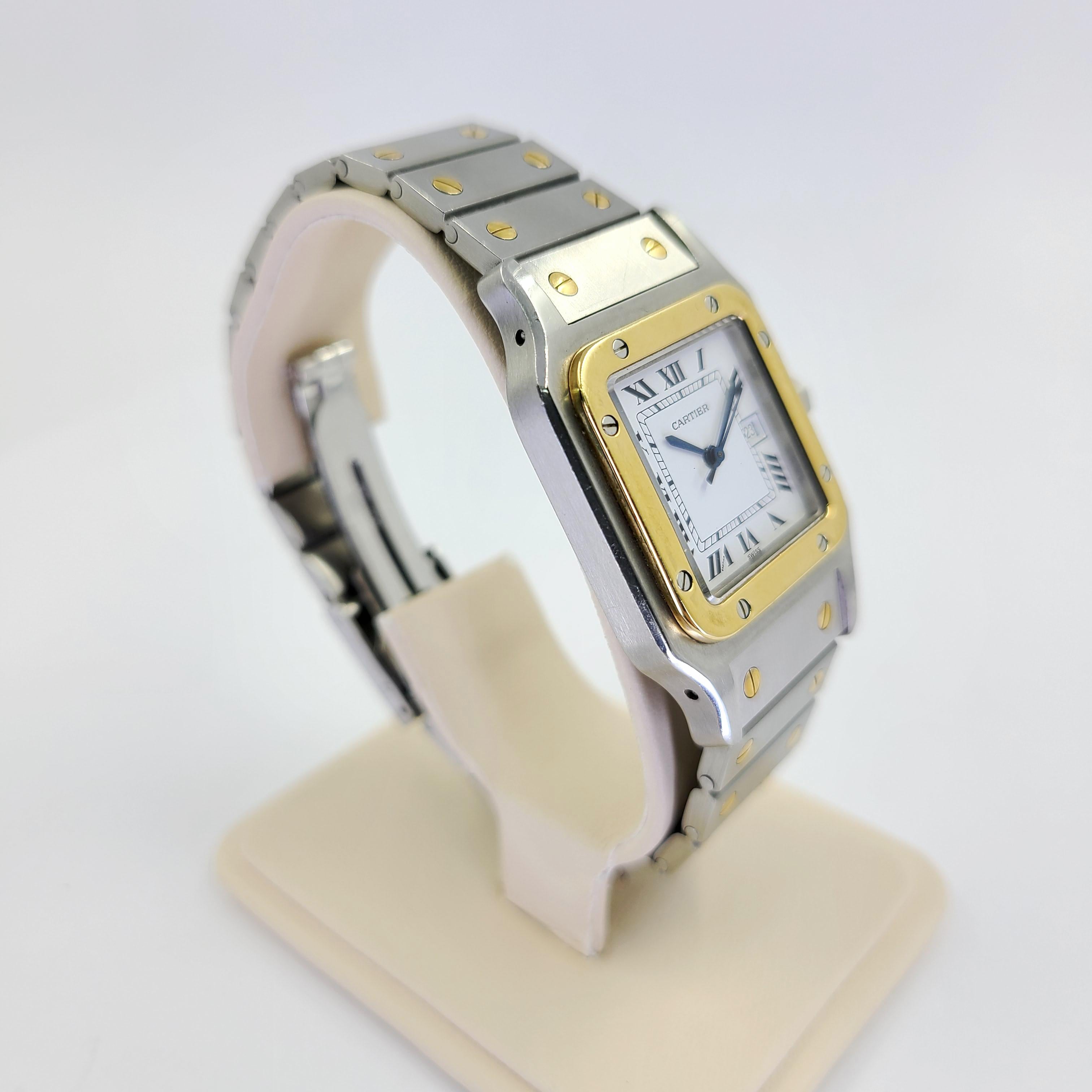 Women's Cartier Santos Two Tone Automatic Wristwatch