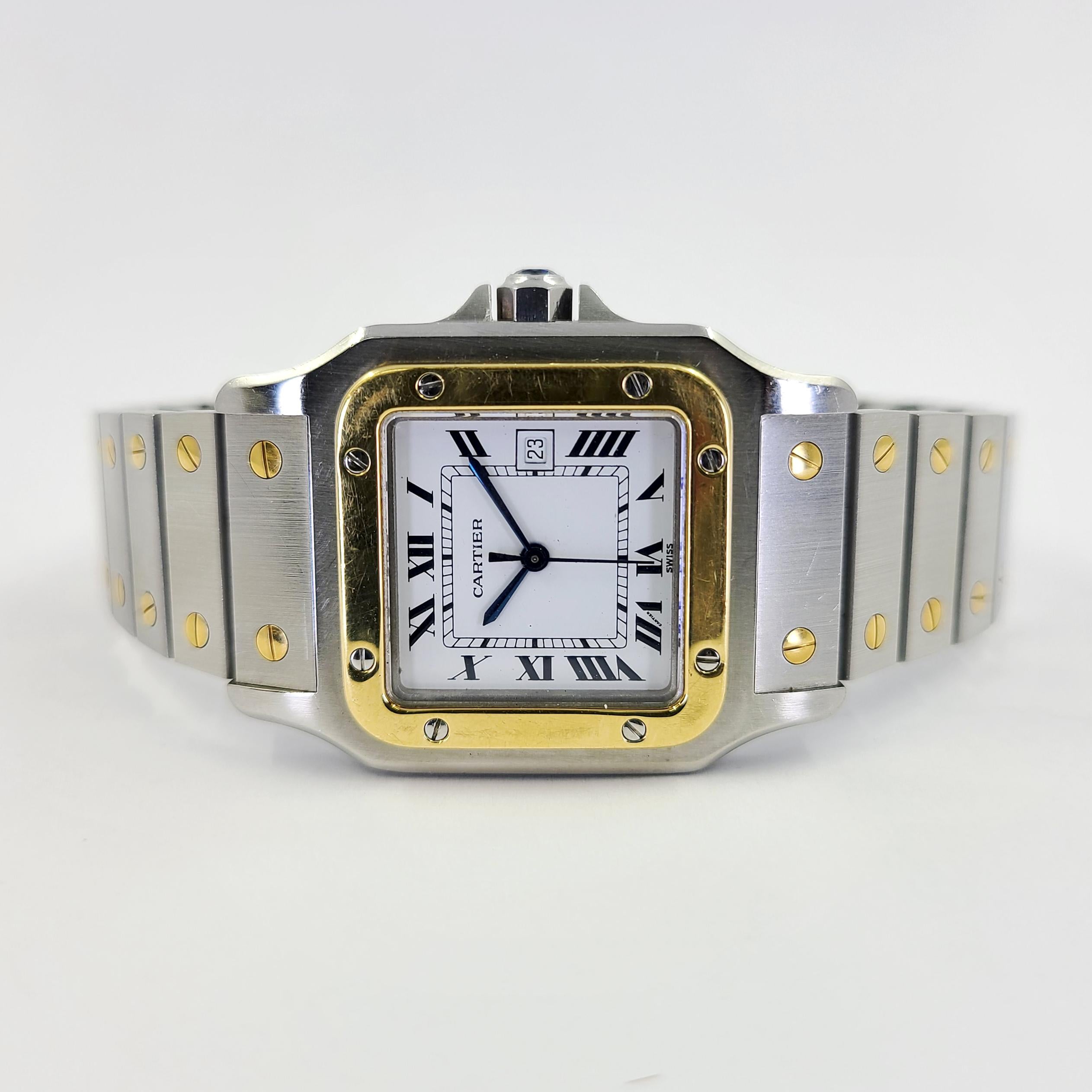 Cartier Santos Two Tone Automatic Wristwatch 1