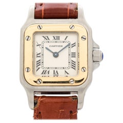 Cartier Santos Two-Tone Ladies Watch with a Quartz Movement, 1990s