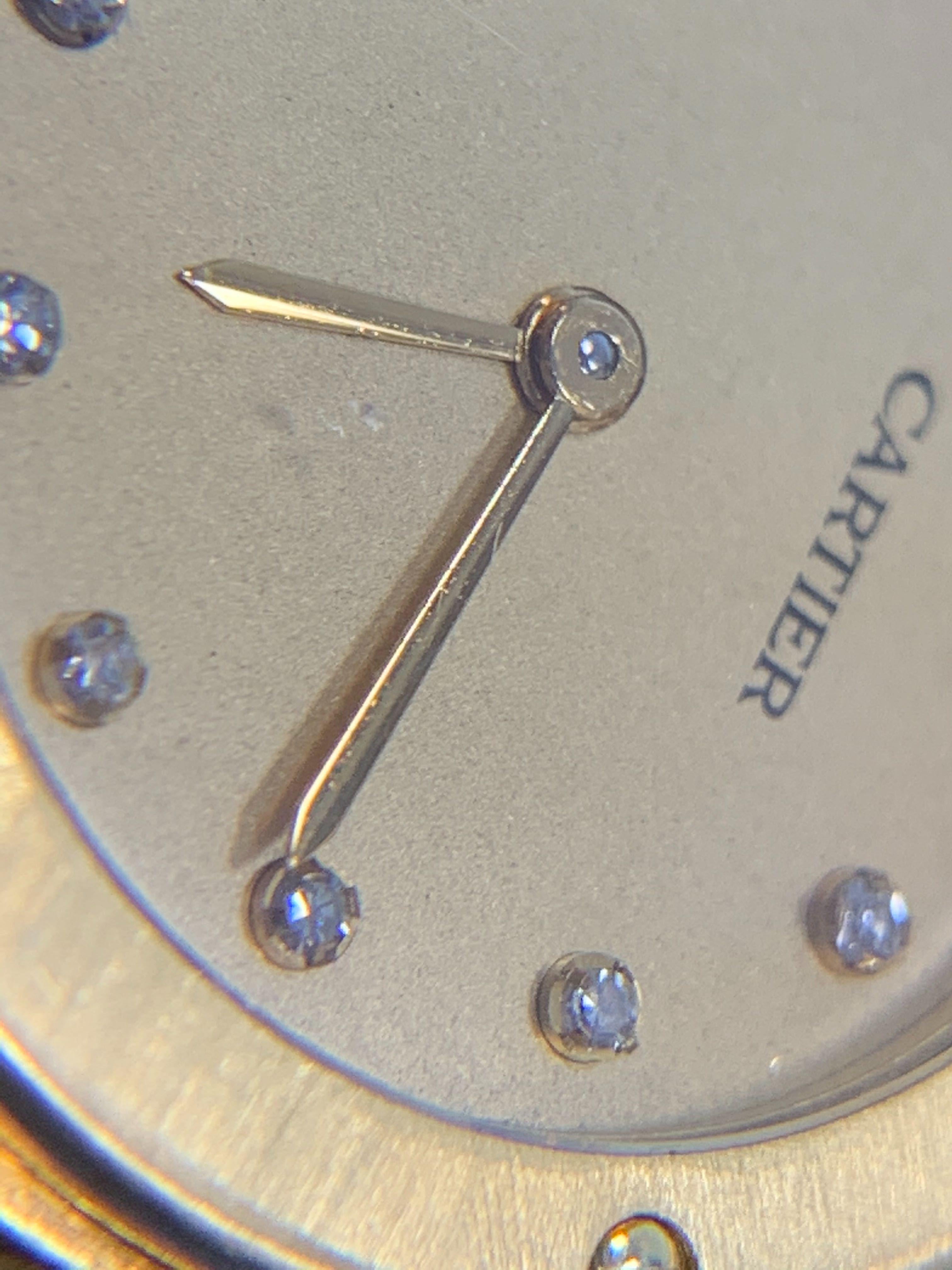 Cartier Santos Vendome 18 Karat Gold Diamond Quartz Ladies Watch Ref 8191 3