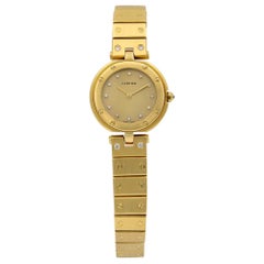 Cartier Santos Vendome 18 Karat Gold Diamond Quartz Ladies Watch Ref 8191