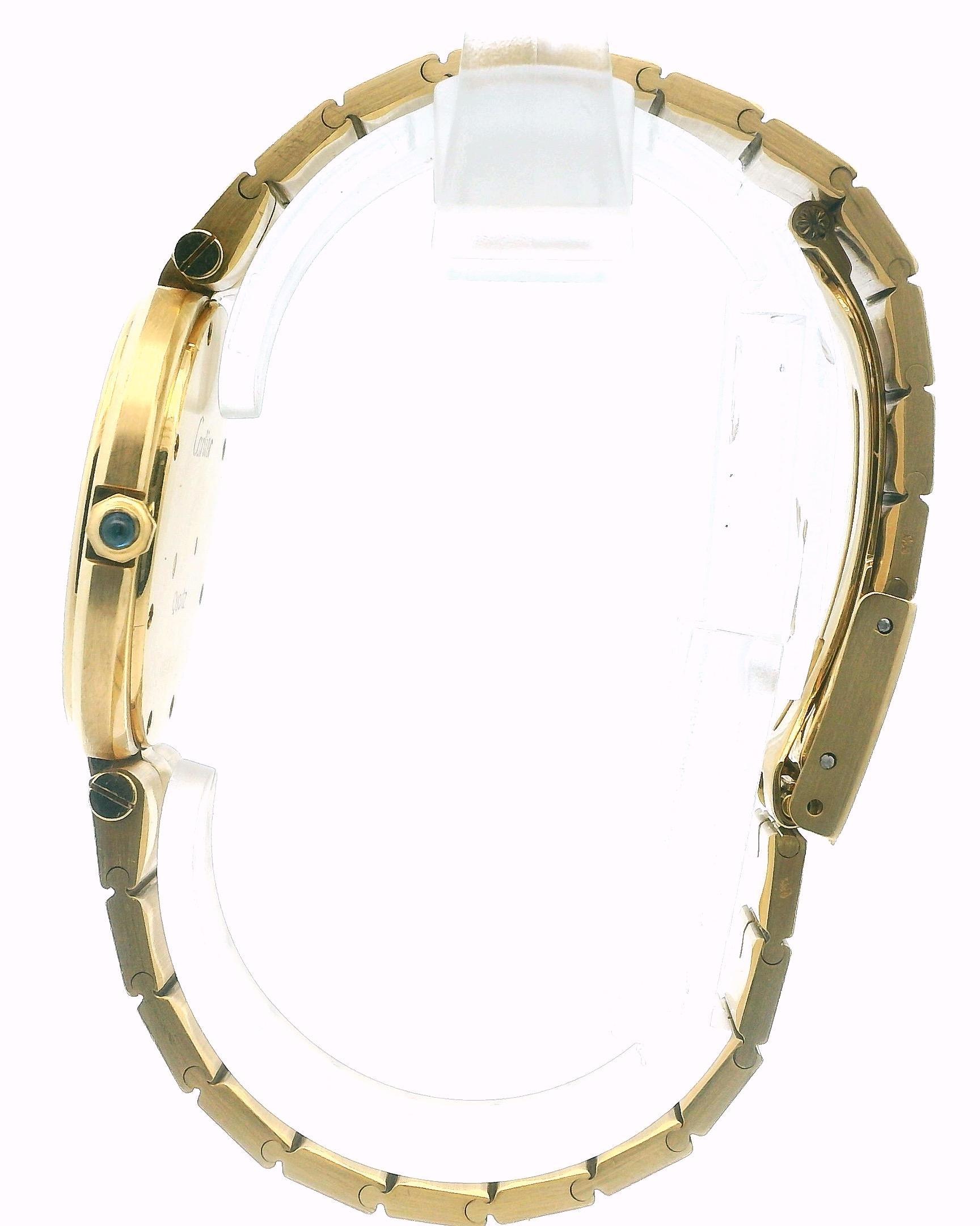 Women's or Men's Cartier Santos Vendome 81914 Large 18k Yellow Gold Ghost Dial For Sale