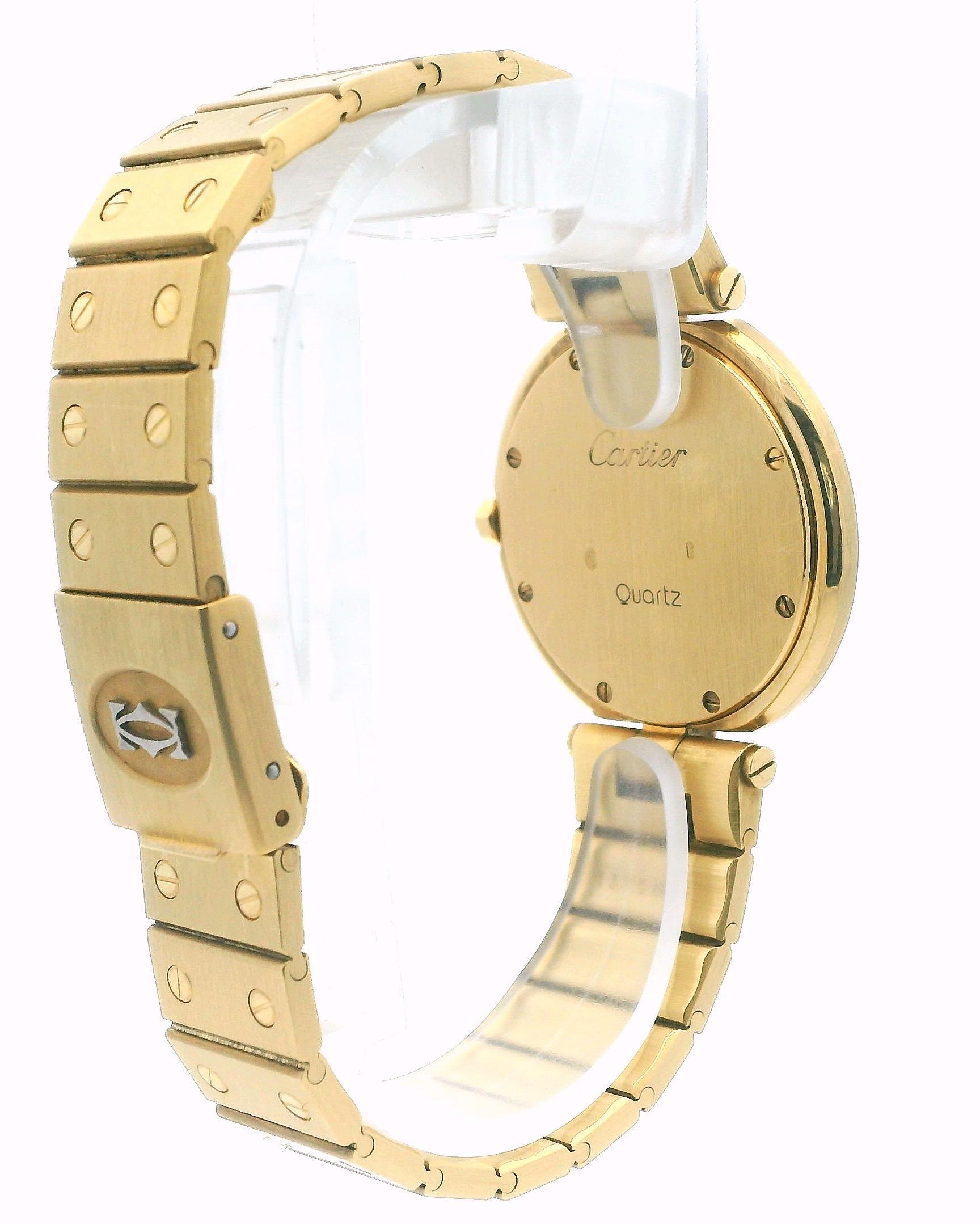 Cartier Santos Vendome 81914 Large 18k Yellow Gold Ghost Dial For Sale 1