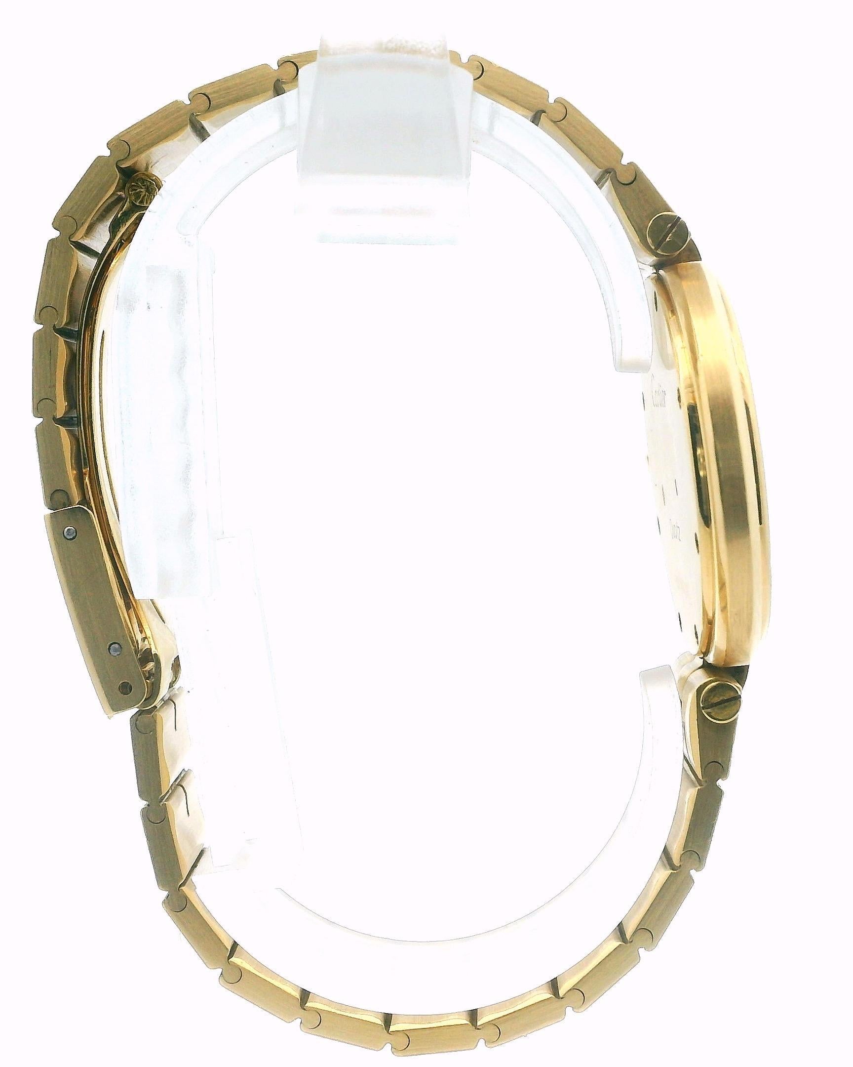 Cartier Santos Vendome 81914 Large 18k Yellow Gold Ghost Dial For Sale 2