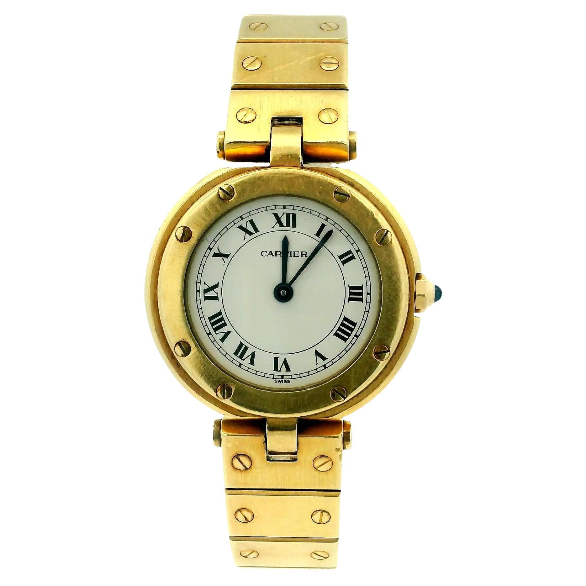 Cartier Santos Vendôme 84738788 18K Yellow Gold Ladies Watch