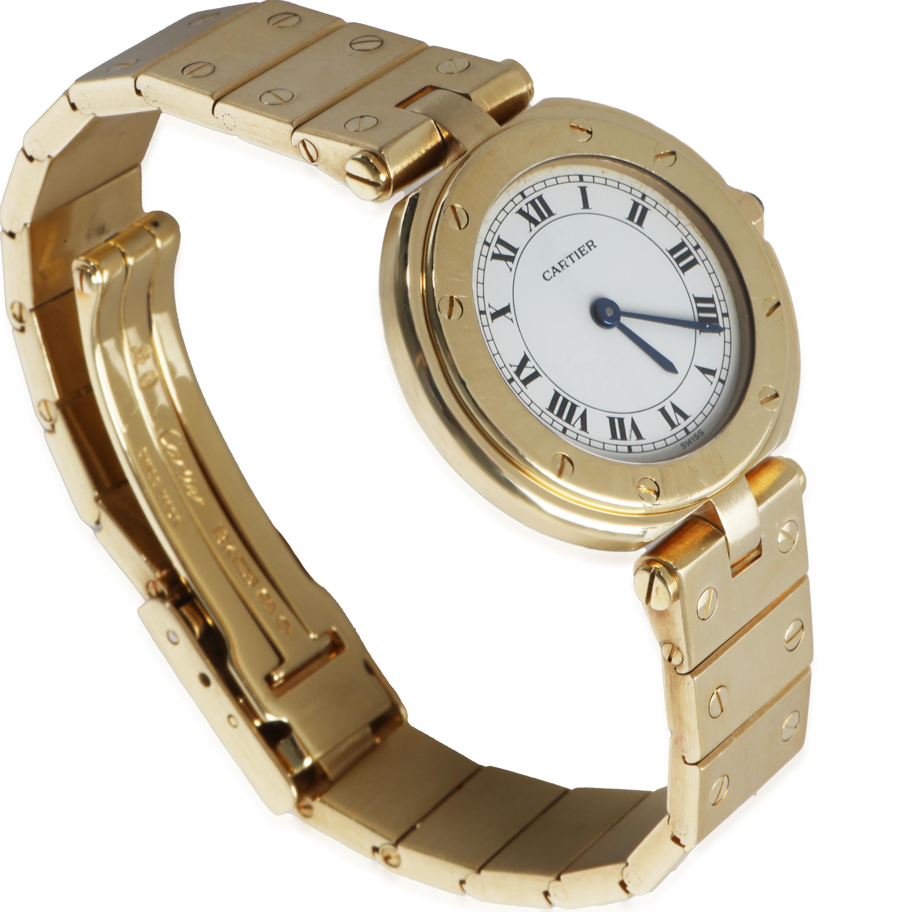 De las mujeres Reloj Cartier Santos Vendome Ronde de Cartier 8191 para mujer en oro amarillo de 18 quilates