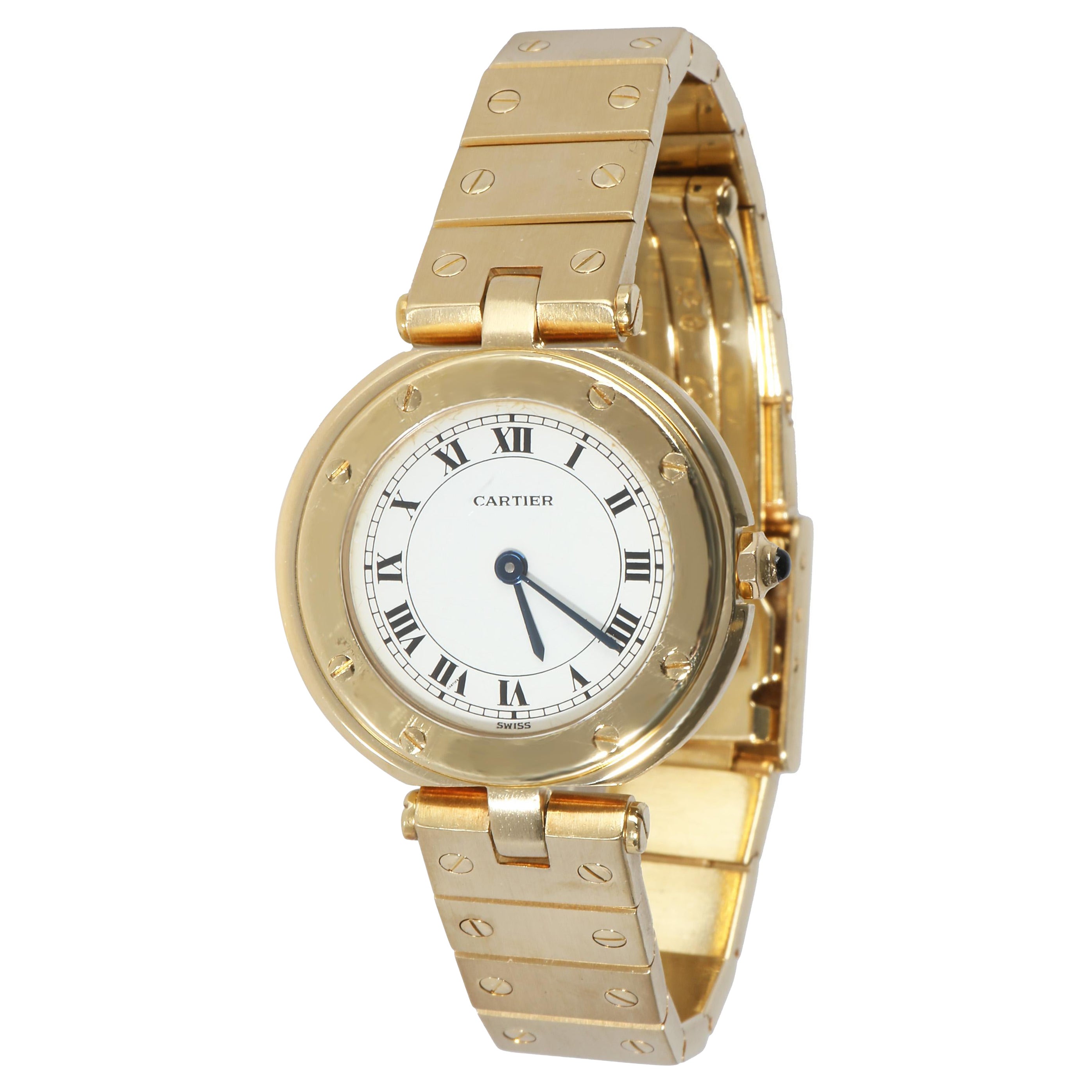 Cartier Santos Vendome Ronde de Cartier 8191 Damenuhr aus 18 Karat Gelbgold