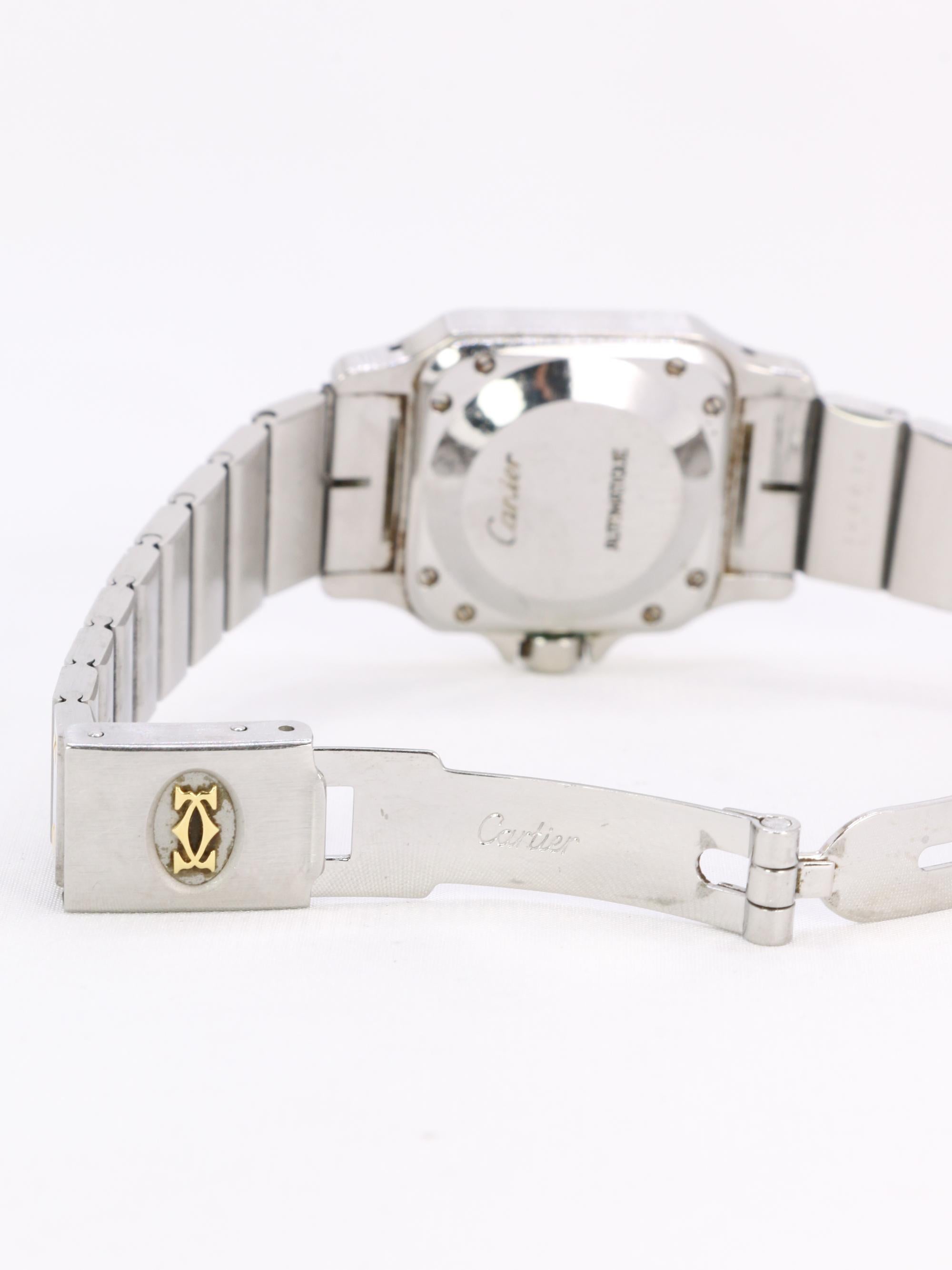 CARTIER Santos vintage gold Stahl Uhr 5