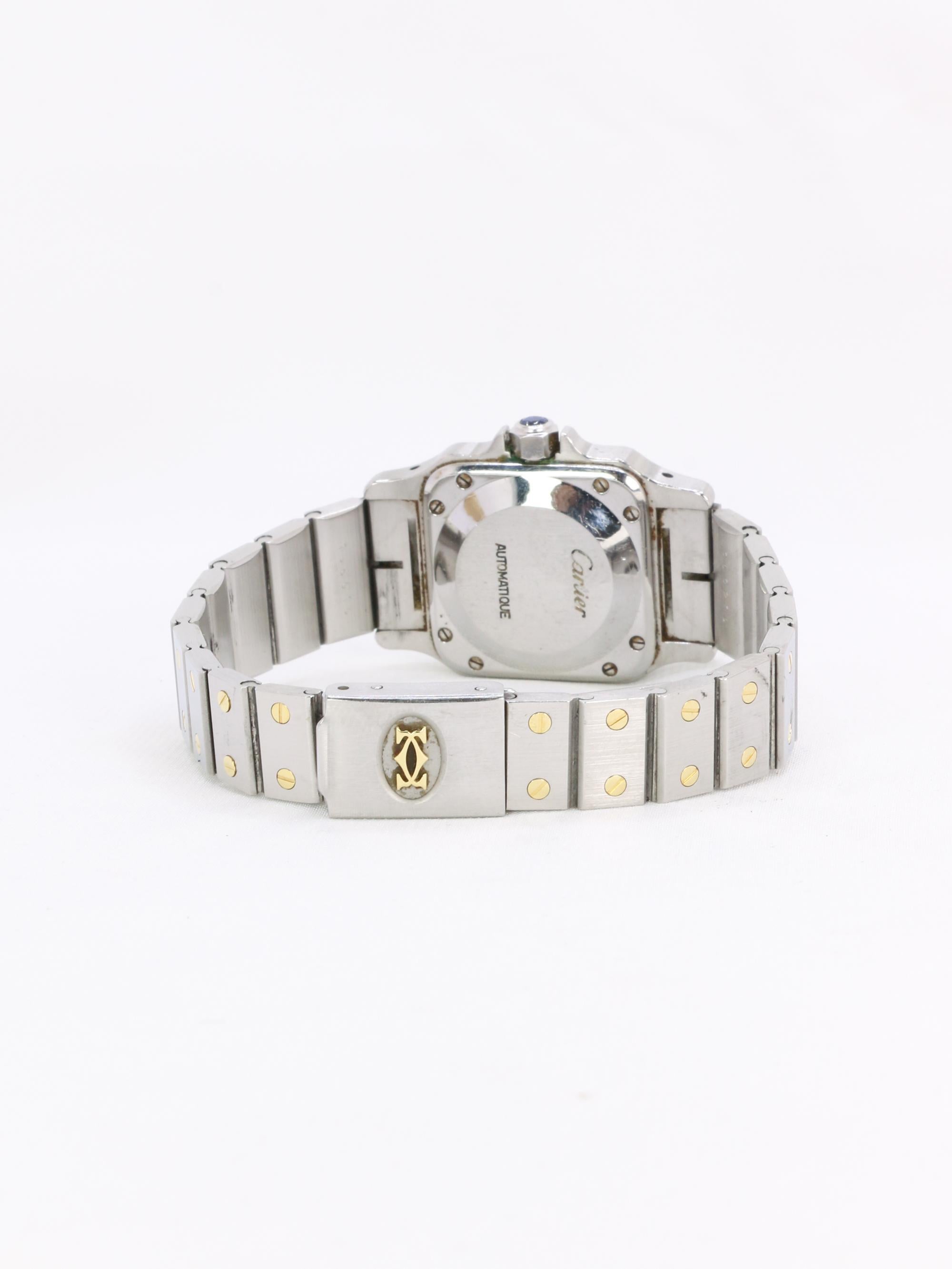 CARTIER Santos vintage gold Stahl Uhr 1