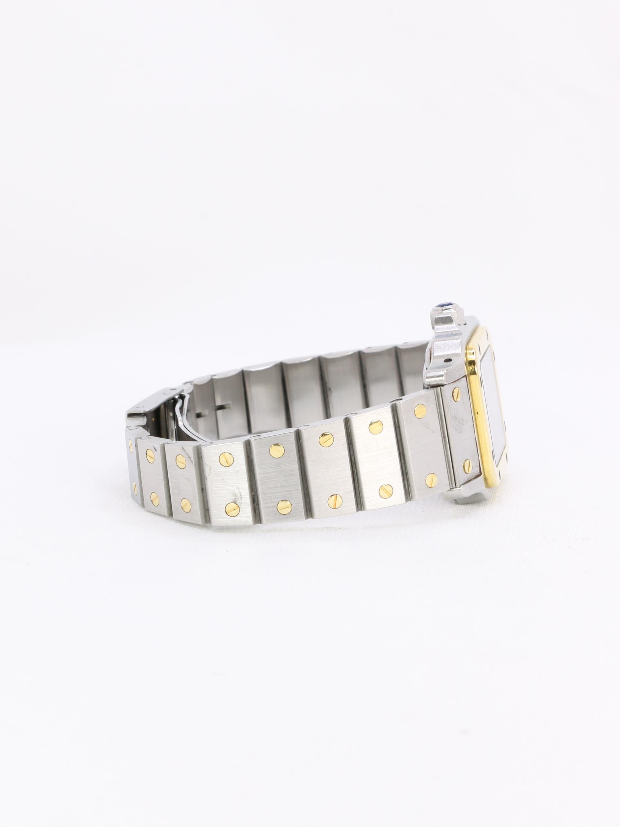 CARTIER Santos vintage gold Stahl Uhr 2