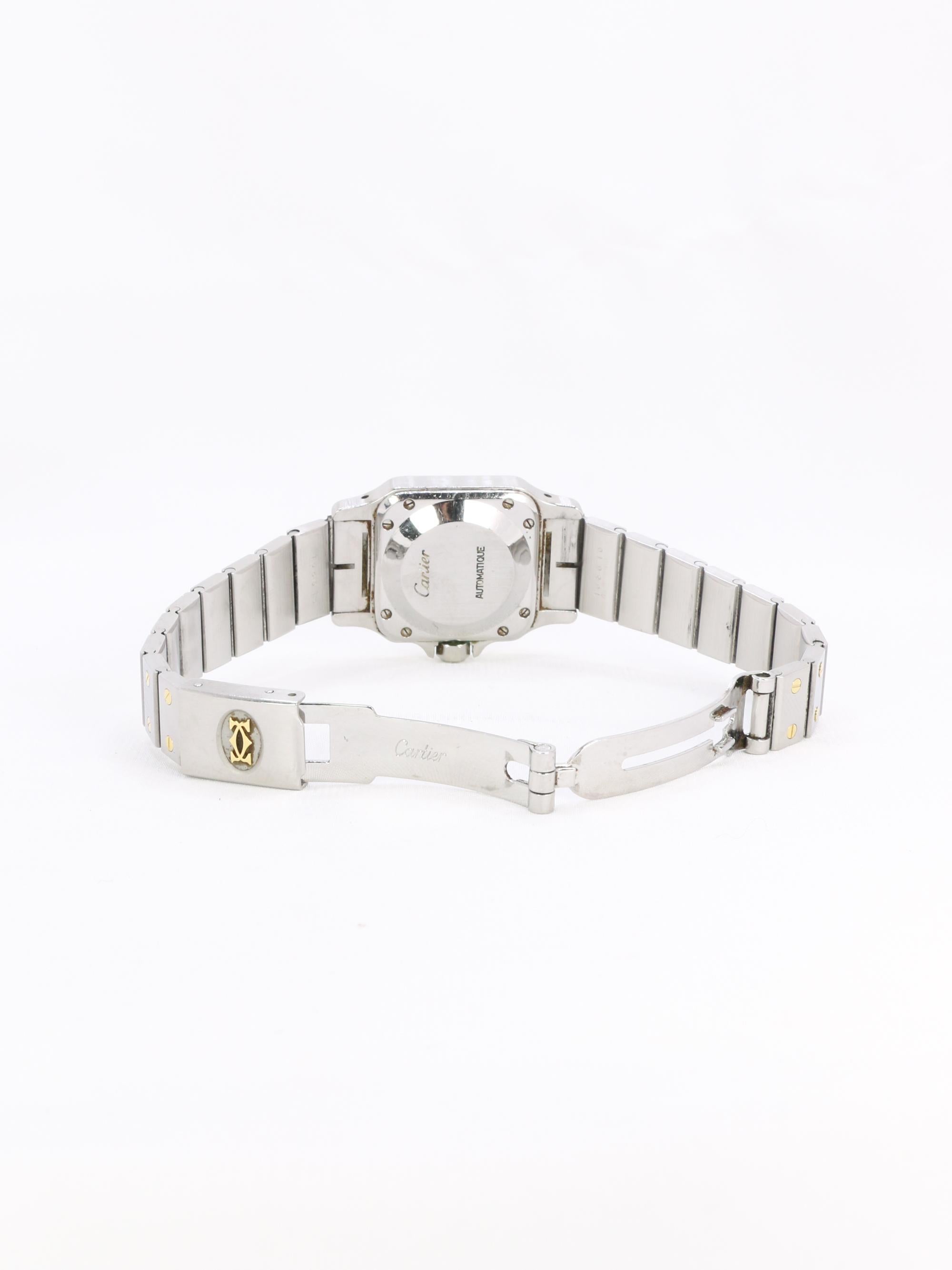 CARTIER Santos vintage gold Stahl Uhr 4