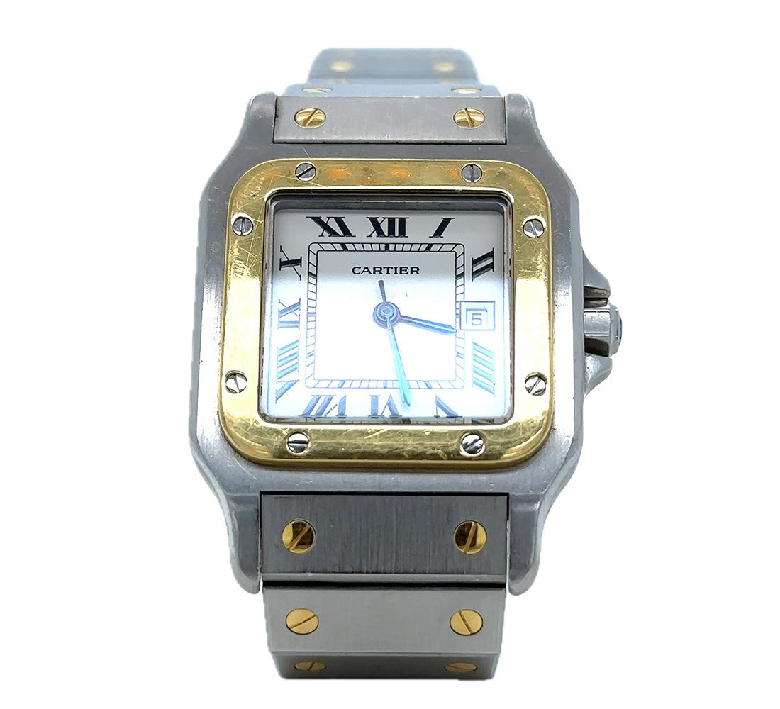Cartier Santos Watch

A Medium Sized 18ct Yellow Gold and Stainless Steel Cartier Santos Bracelet Watch.

Automatic Movement, Case 35MM, Serial Number - 296130547

Metal: 18ct Yellow Gold & Stainless Steel
Carat: N/A
Colour: N/A
Clarity:  N/A
Cut: