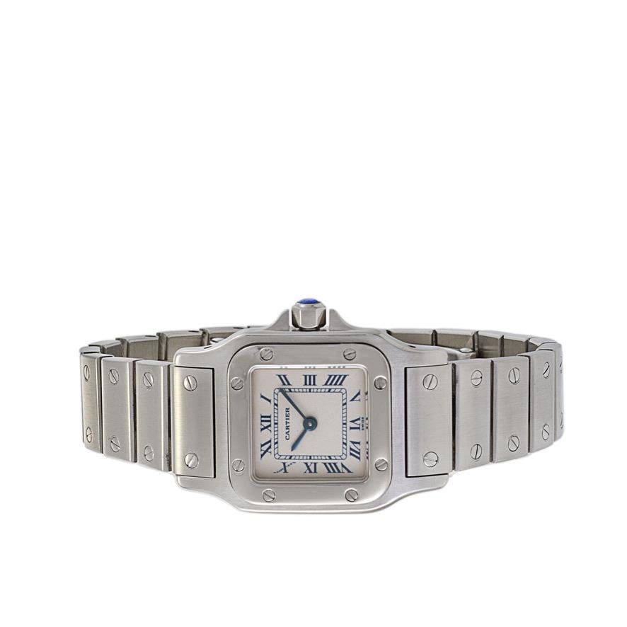 Cartier Santos Uhr aus Edelstahl mit Quarz für Damen oder Herren im Angebot
