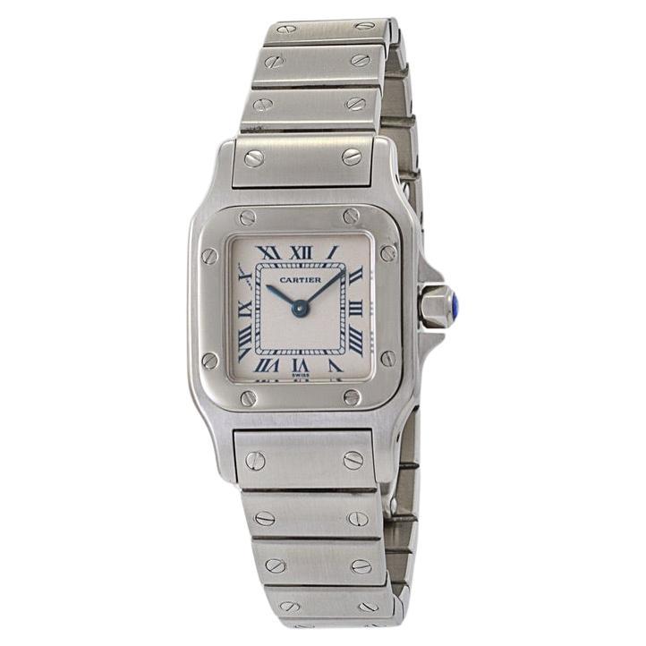 Cartier Santos Uhr aus Edelstahl mit Quarz im Angebot