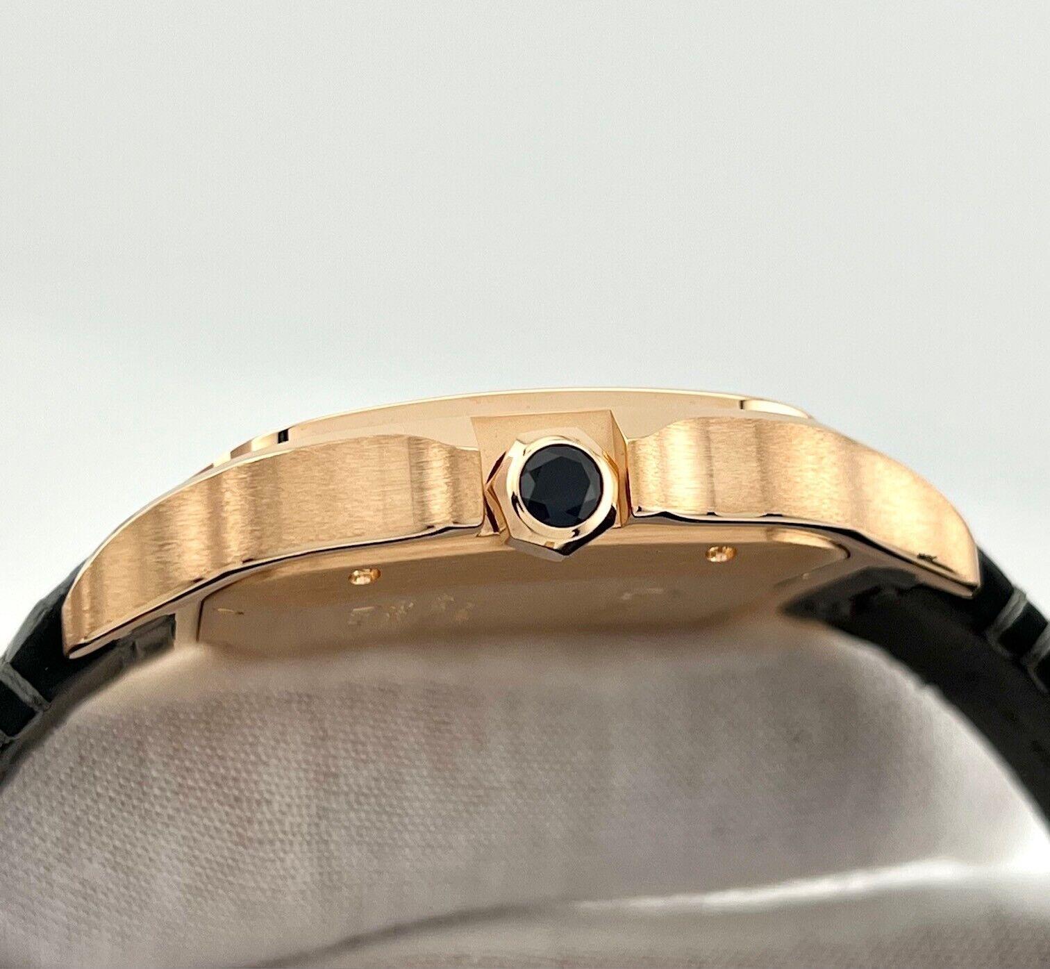 Cartier Santos WGSA0019 Ref 4071 18K Rose Gold Grey Leather Box Paper 2022 6