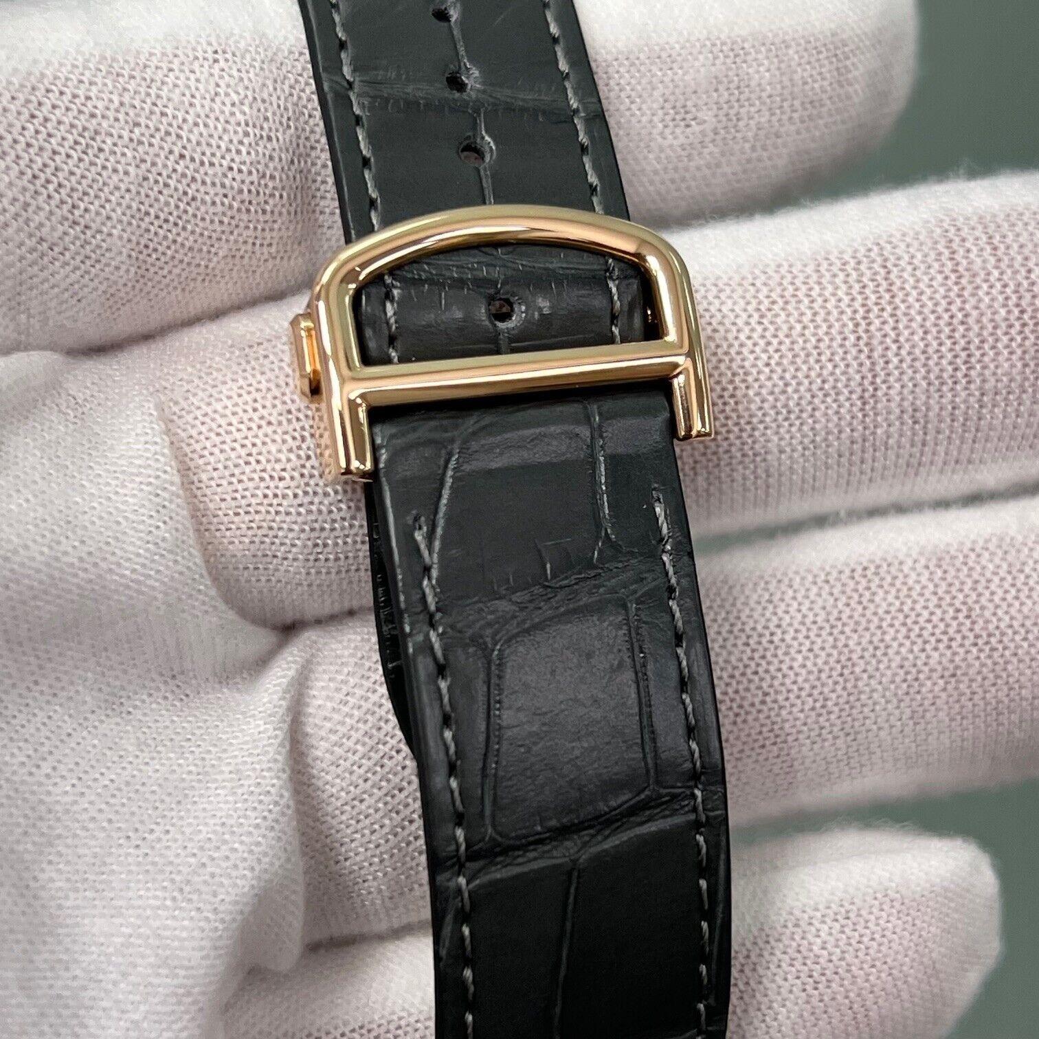 Cartier Santos WGSA0019 Ref 4071 18K Rose Gold Grey Leather Box Paper 2022 7