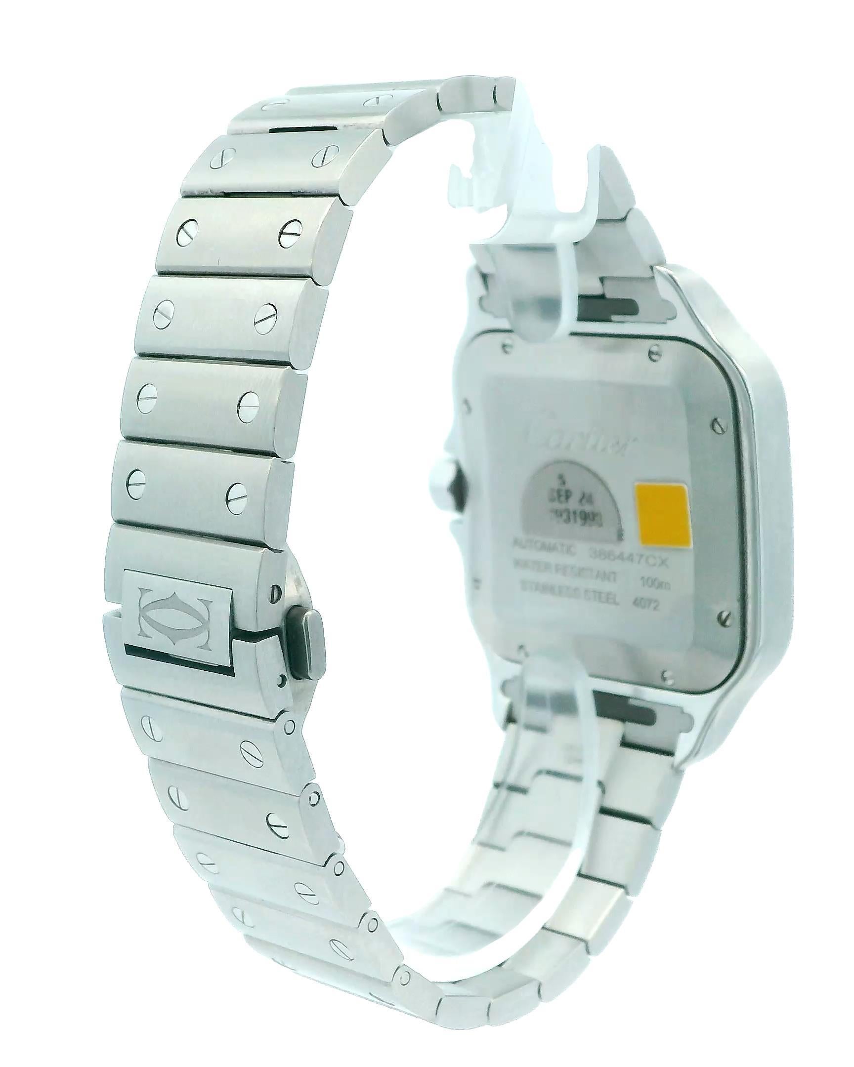 Cartier Santos WSSA0018 Große Größe Herrenuhr Box Papiere im Angebot 4