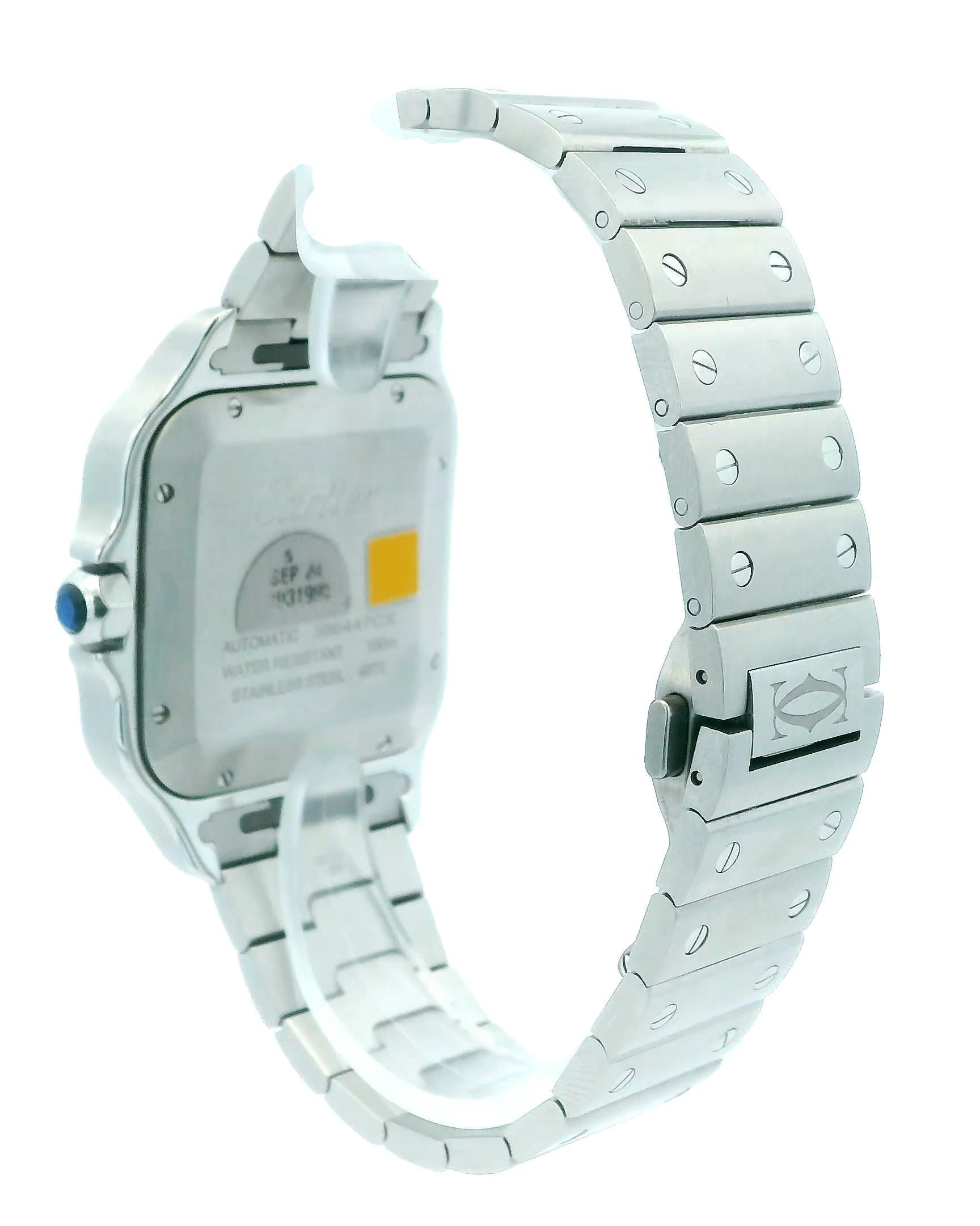 Cartier Santos WSSA0018 Große Größe Herrenuhr Box Papiere im Angebot 5