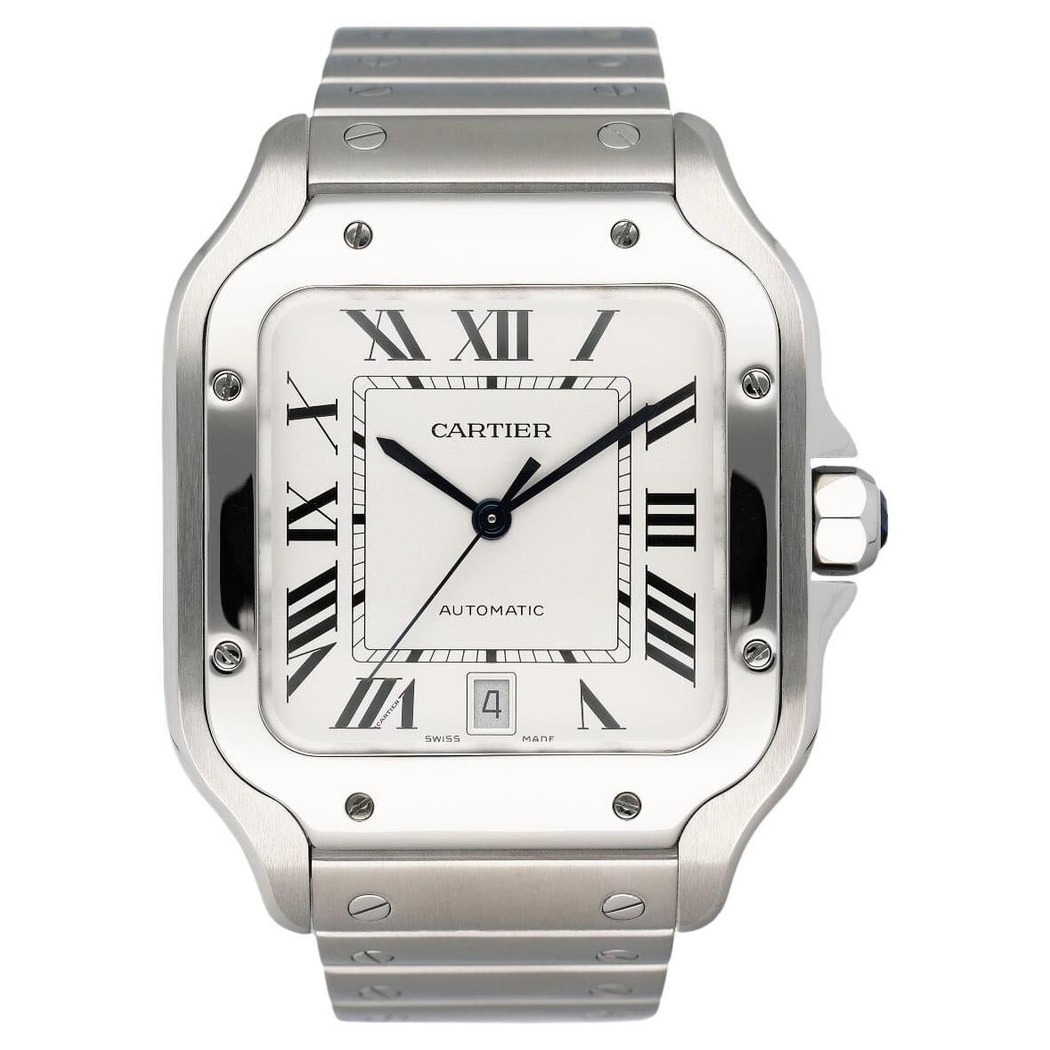 Cartier Santos WSSA0018 Large Size Mens Watch Box Papers For Sale
