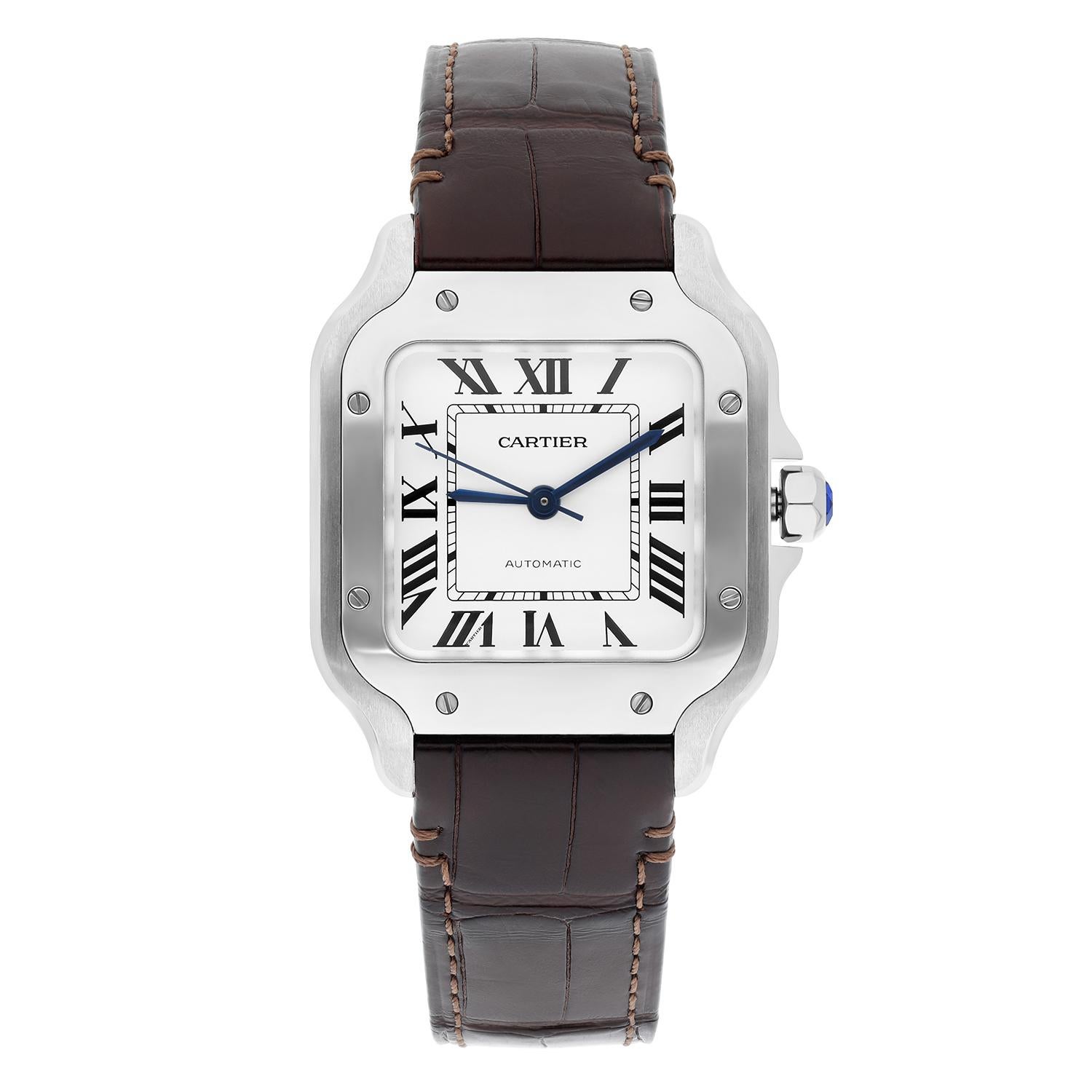 Die Uhr wurde poliert, gewartet und hat keine sichtbaren Kratzer. Es kommt nur mit dem Lederband! 
Der Verkauf umfasst Cartier Box, Schätzung Zertifikat und unsere 1 Jahr mechanische Garantie. 