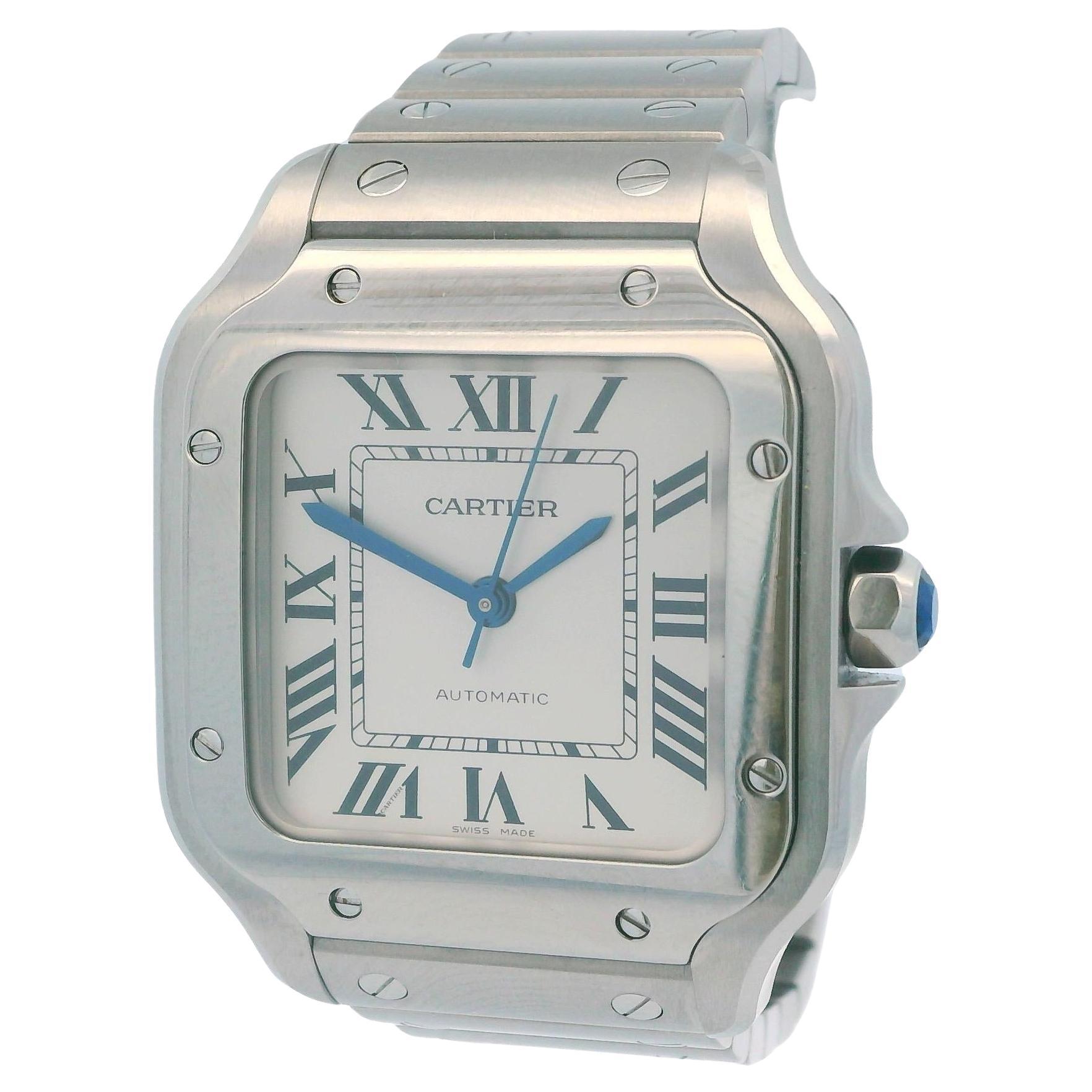 Cartier Santos WSSA0029 MidSize Orologio in acciaio inossidabile e scatola