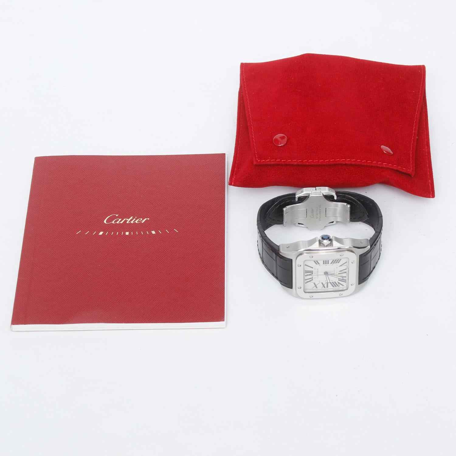 Cartier Santos XL 100 Steel Automatic Men's Watch W20073X8 2656 3
