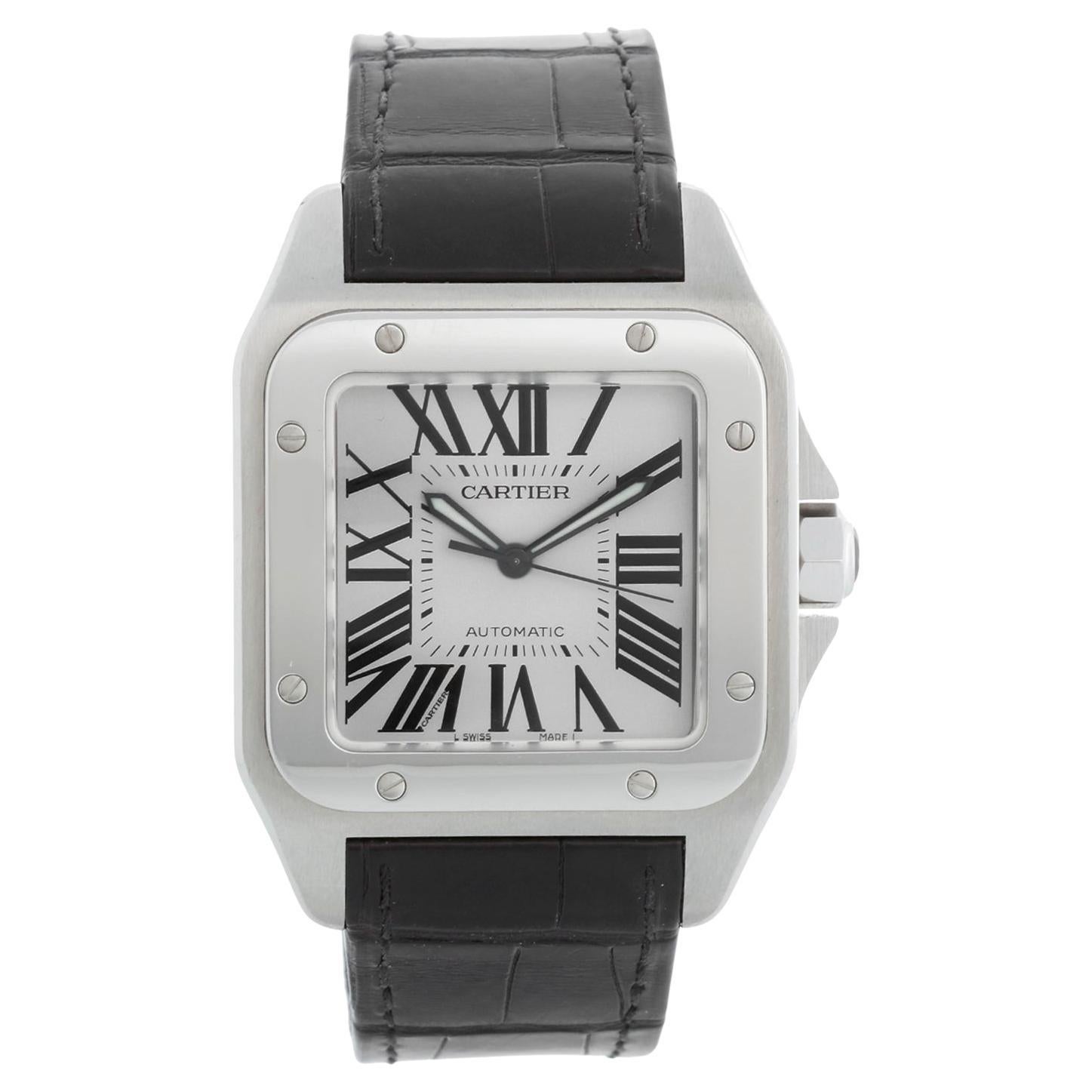 Cartier Santos XL 100 Steel Automatic Men's Watch W20073X8 2656