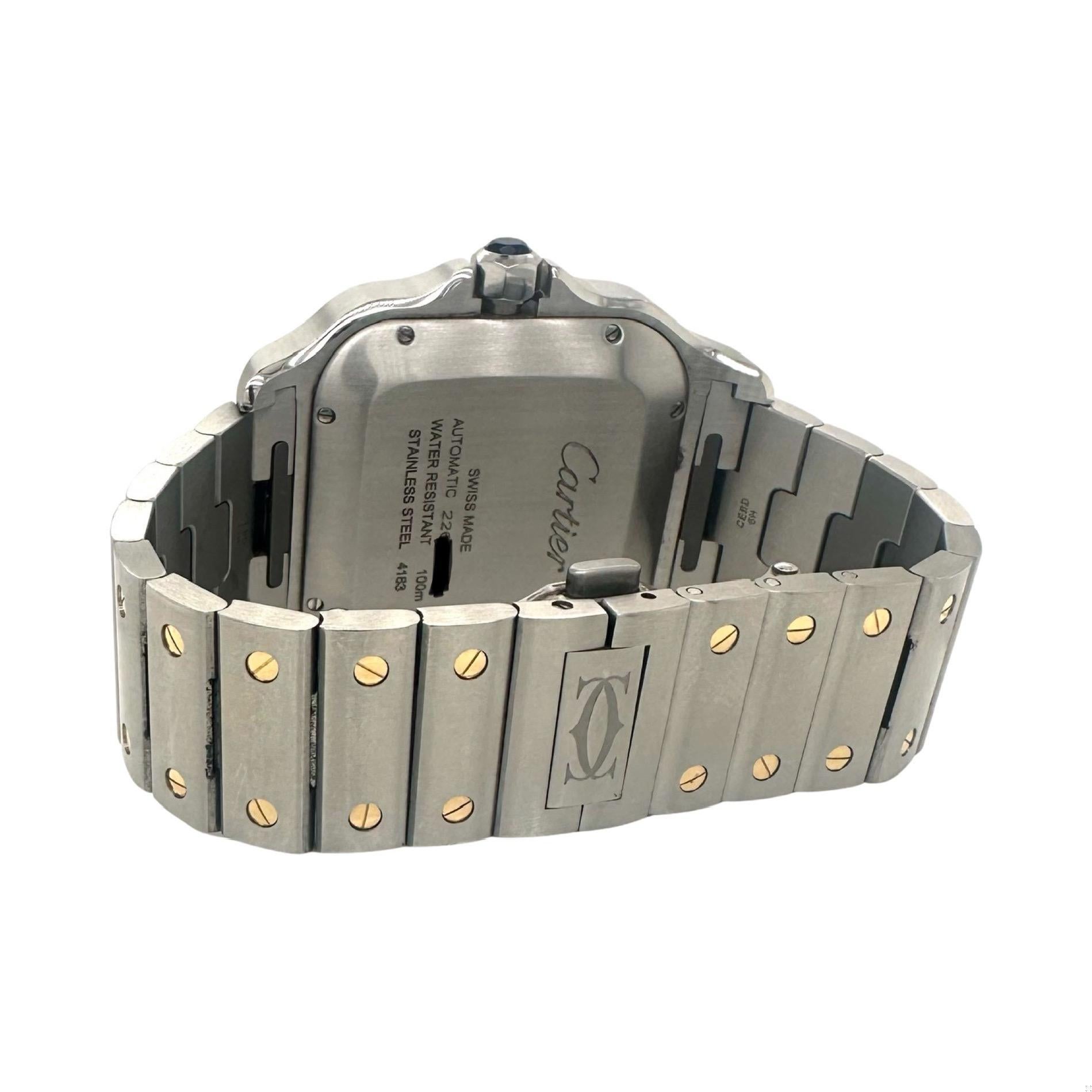 Taille ronde Cartier Santos XL Chrono en or jaune et acier