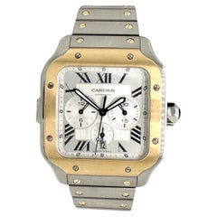 Cartier Santos XL Chrono en or jaune et acier