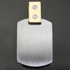 Cartier Santos Yellow Gold Stainless Steel Mens Pendant