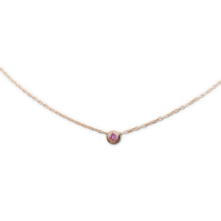 Cartier 'Saphirs Légers de Cartier' Rose Gold and Pink Sapphire Necklace at  1stDibs | saphirs légers de cartier necklace, cartier pink sapphire  necklace, cartier au750 necklace