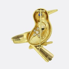 Cartier Sapphire and Diamond Bird Brooch