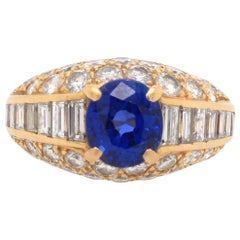 Antique Cartier Sapphire and Diamond Ring, 1960s