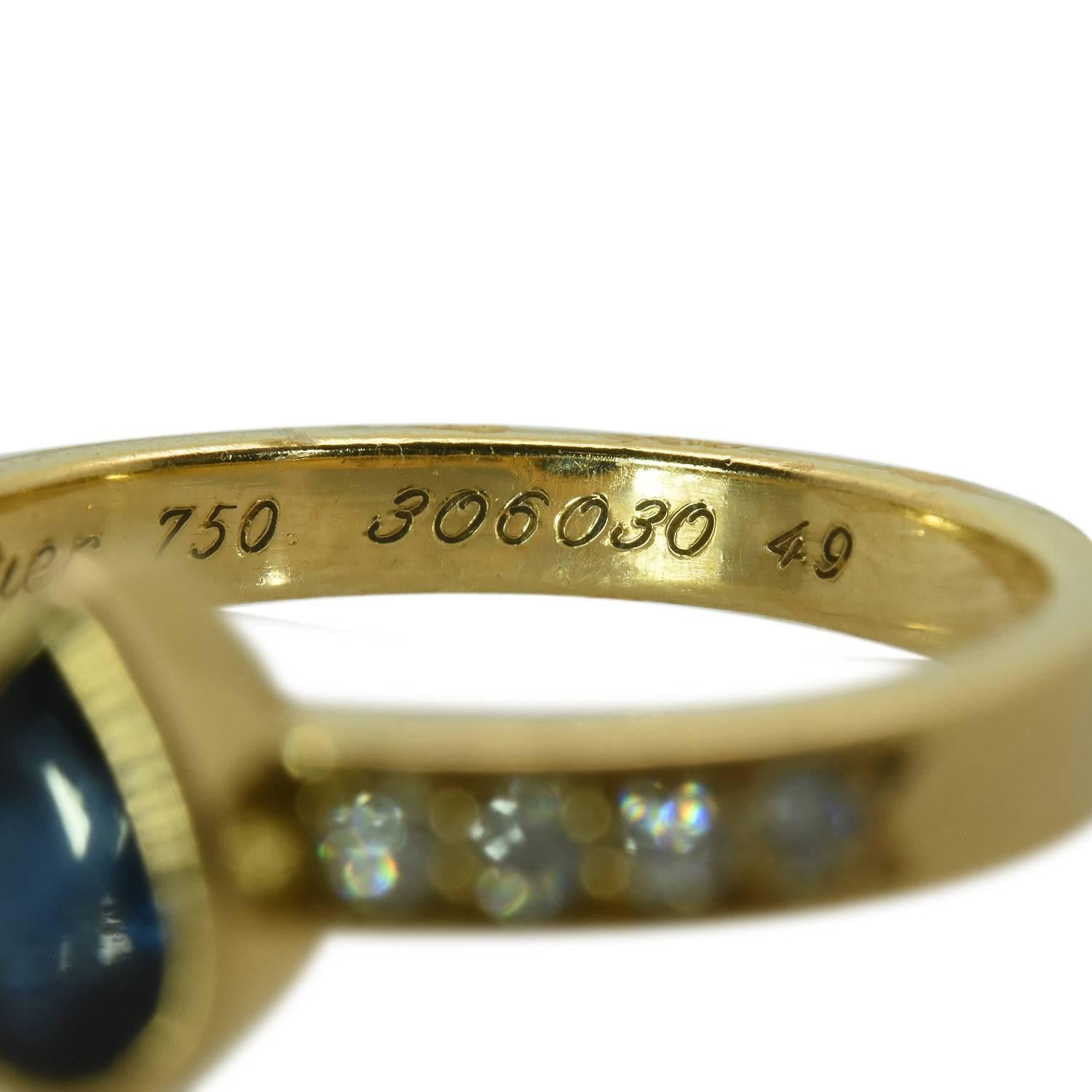 Modern Cartier Sapphire and Diamond Ring
