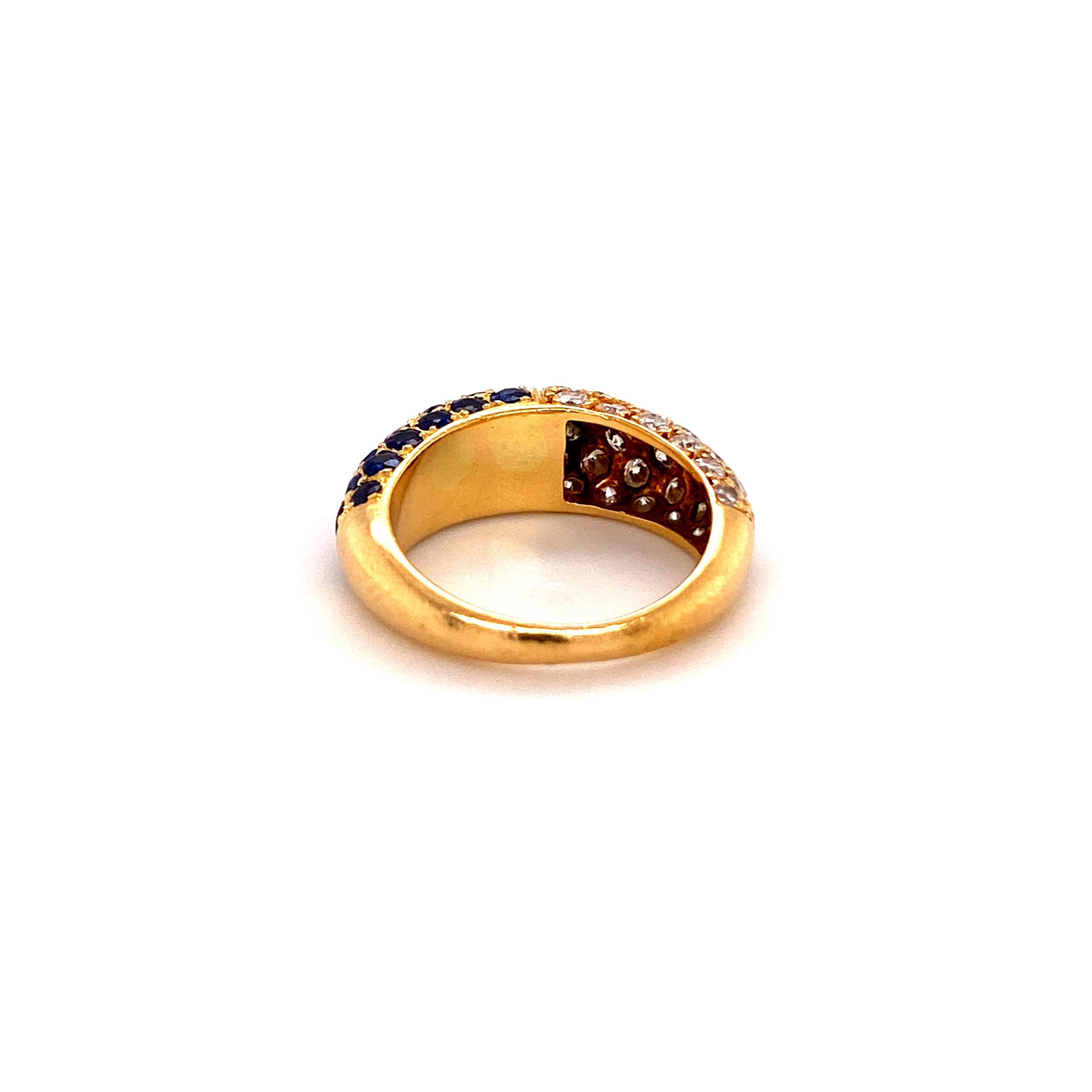 Cartier Sapphire and Diamond Ring in 18 Karat Yellow Gold 2
